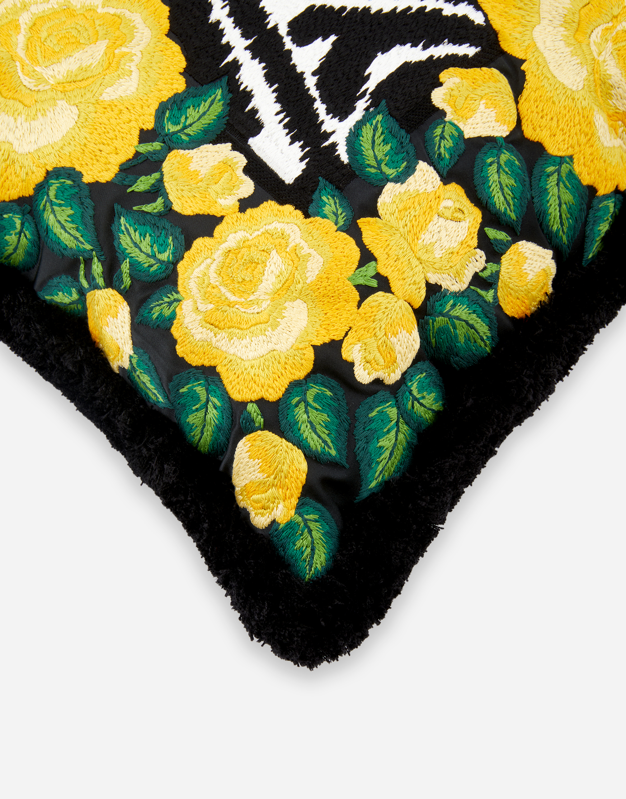 Dolce & Gabbana Embroidered Cushion Medium In Multicolor