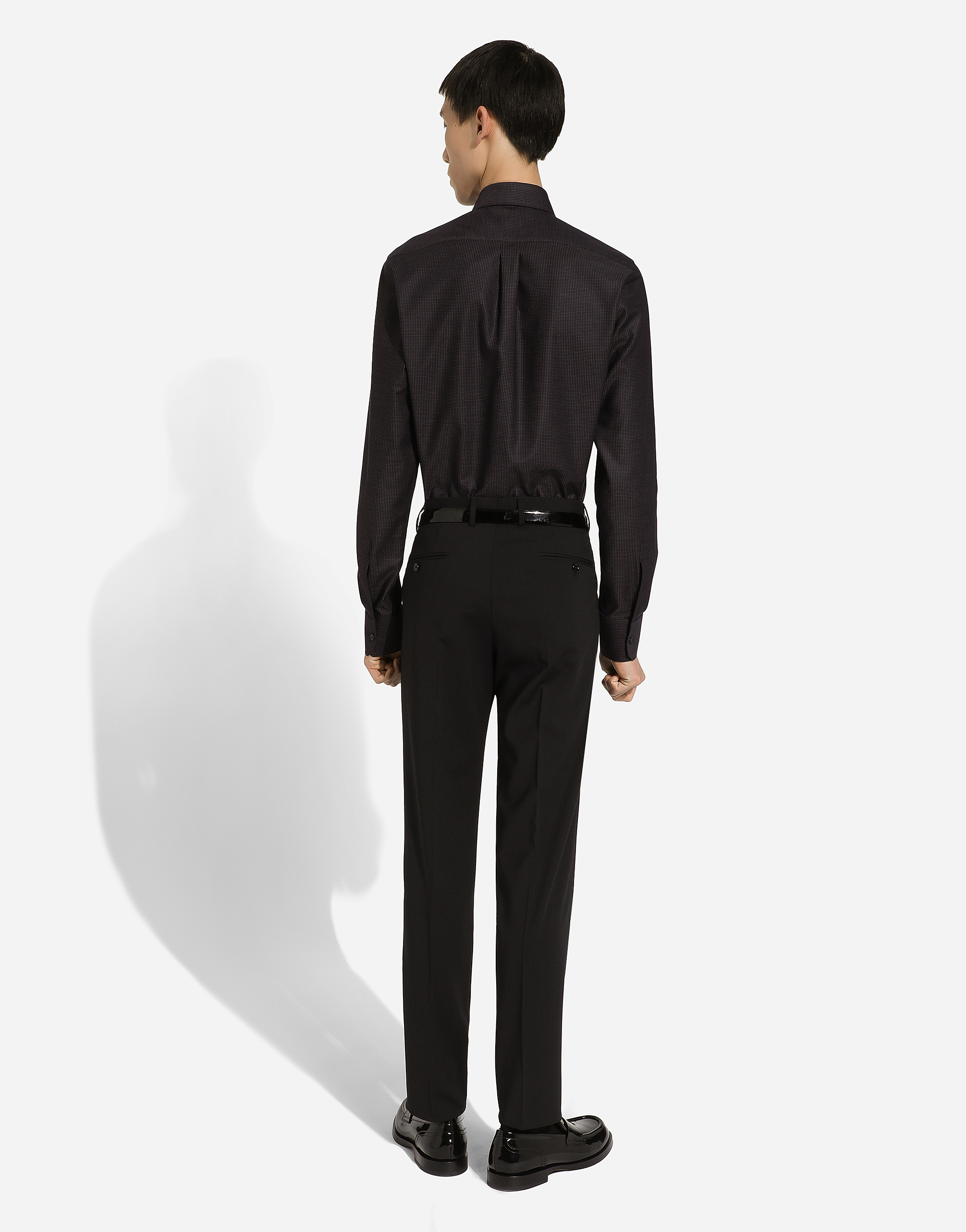 Dolce & Gabbana Cotton Martini-fit Shirt In Multicolor