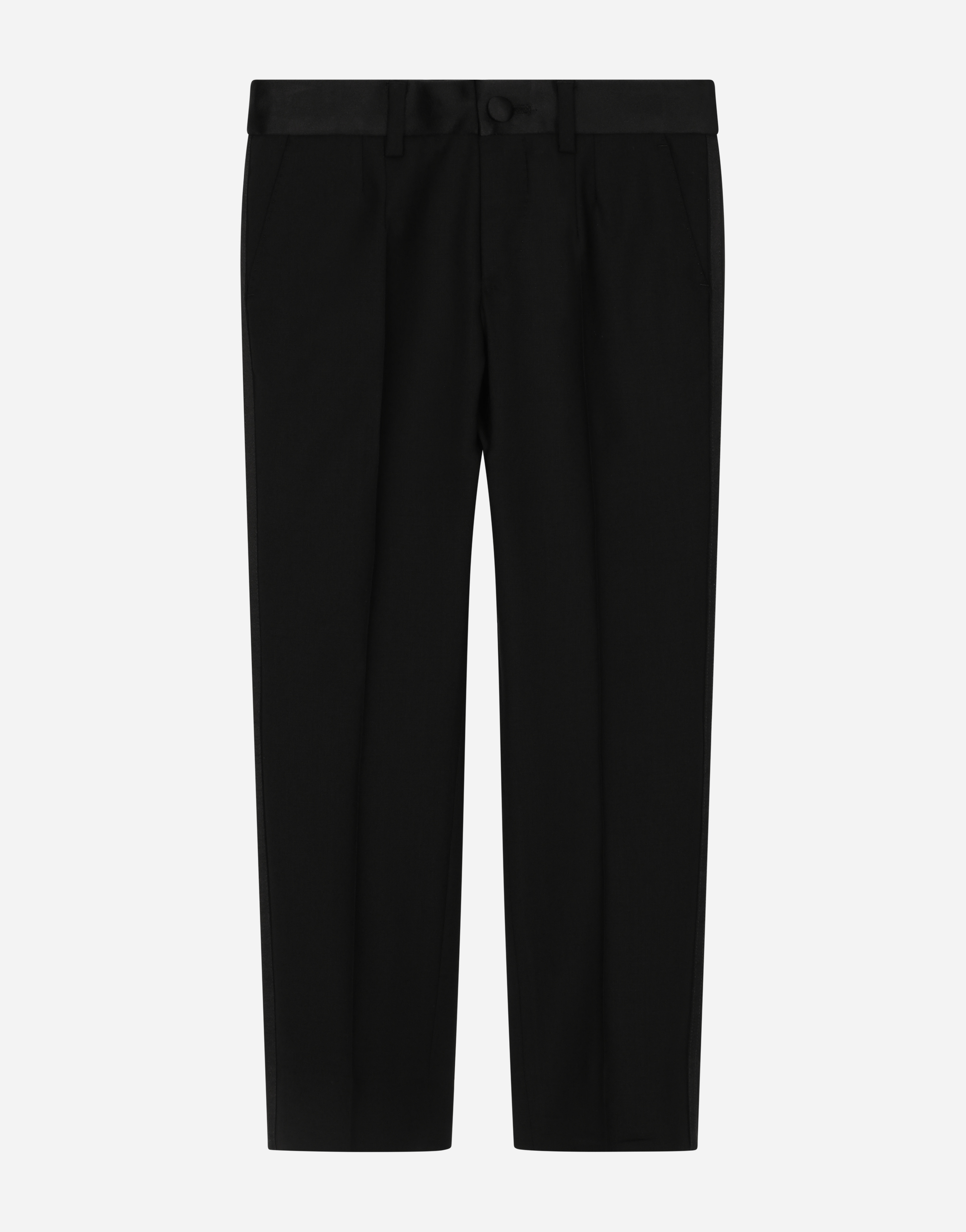 Shop Dolce & Gabbana Single-breasted Tuxedo Suit In Stretch Wool In Black