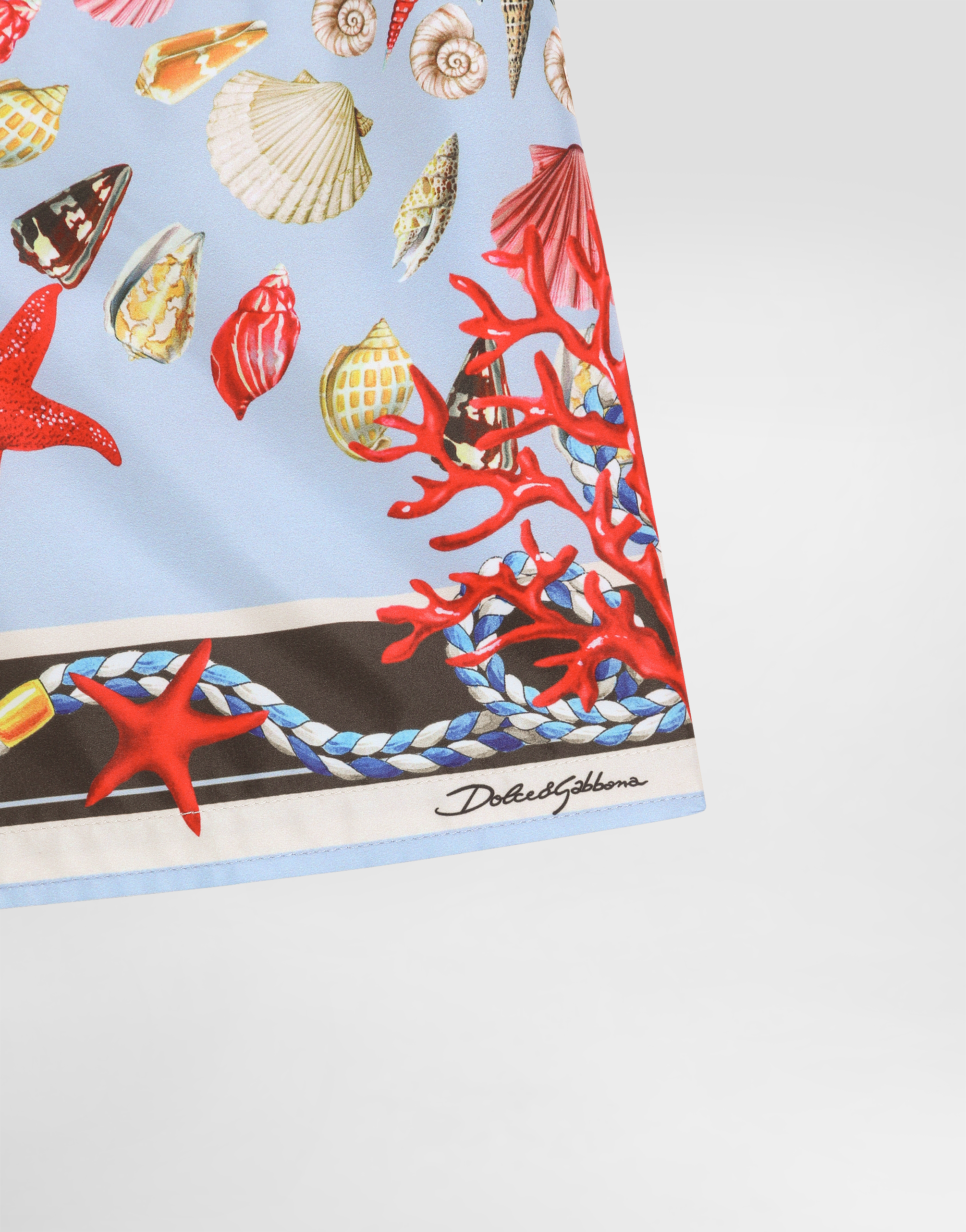 Shell-print medium canvas boxer shorts