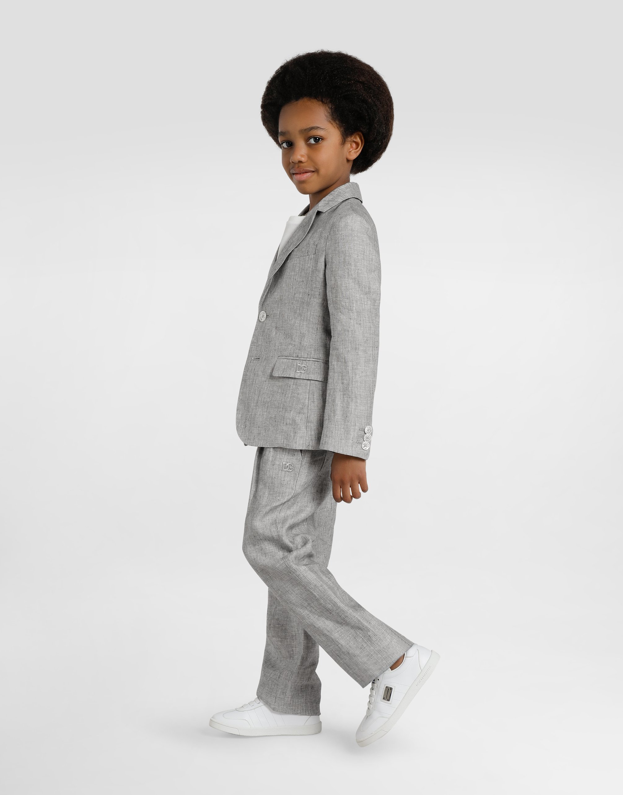 Single-breasted linen jacket