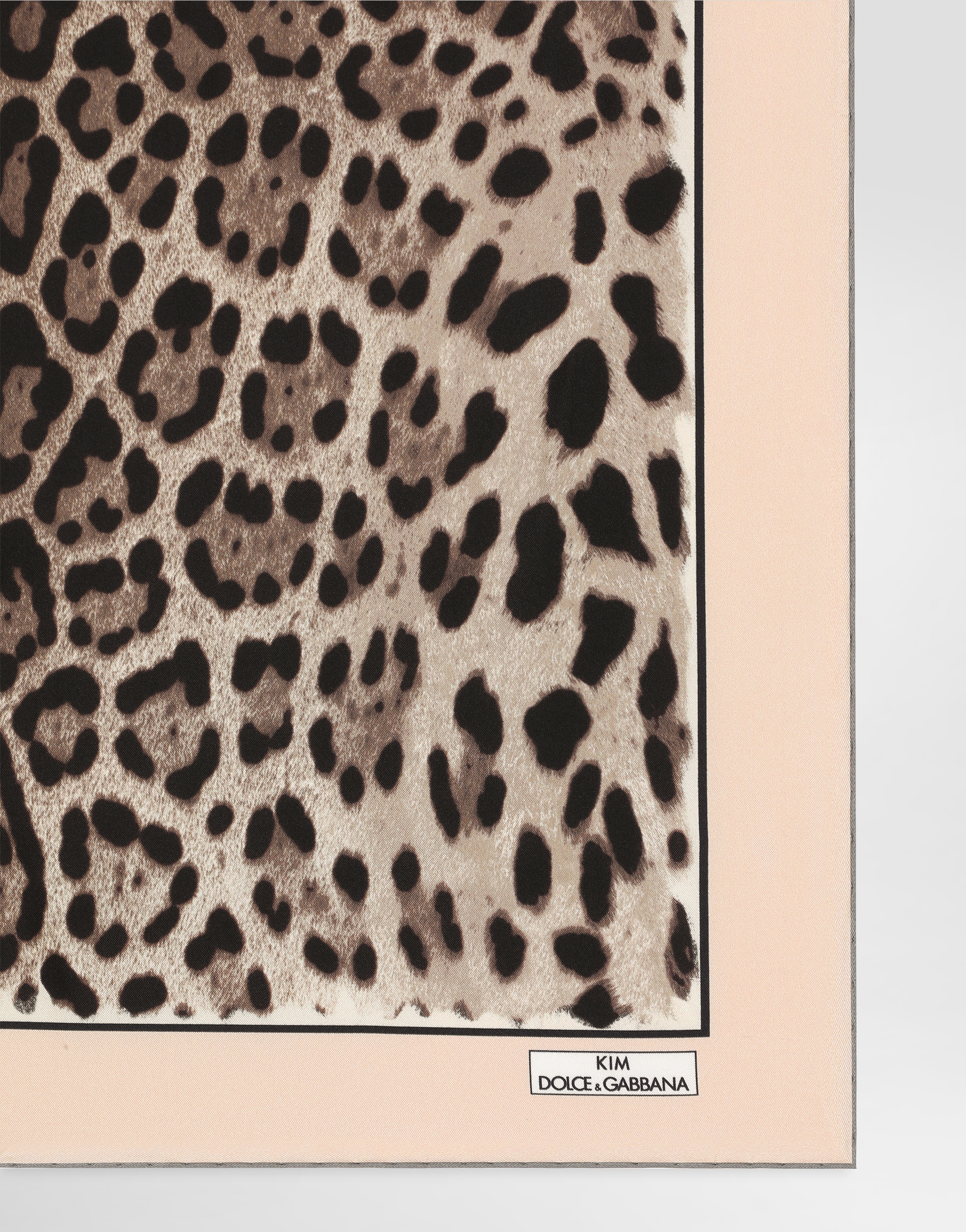 KIM DOLCE&GABBANA Leopard-print twill scarf ( x