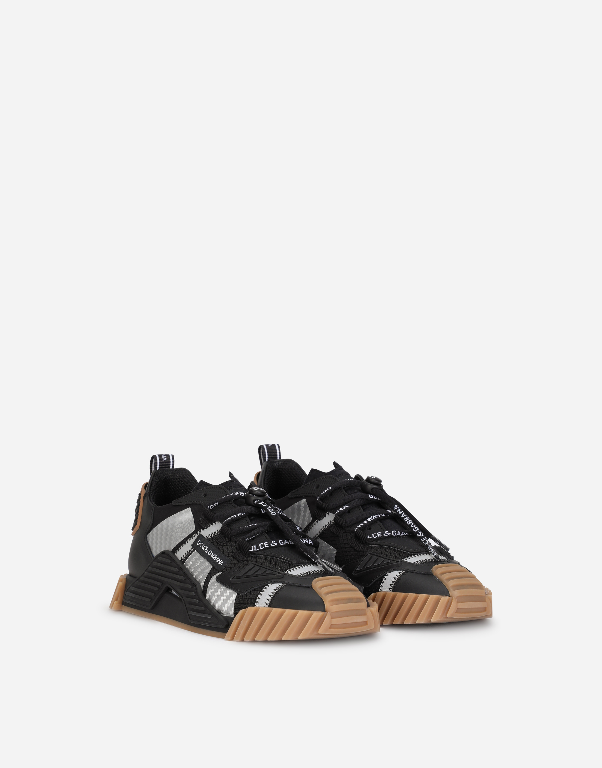 Shop Dolce & Gabbana Mixed-material Ns1 Sneakers In Black