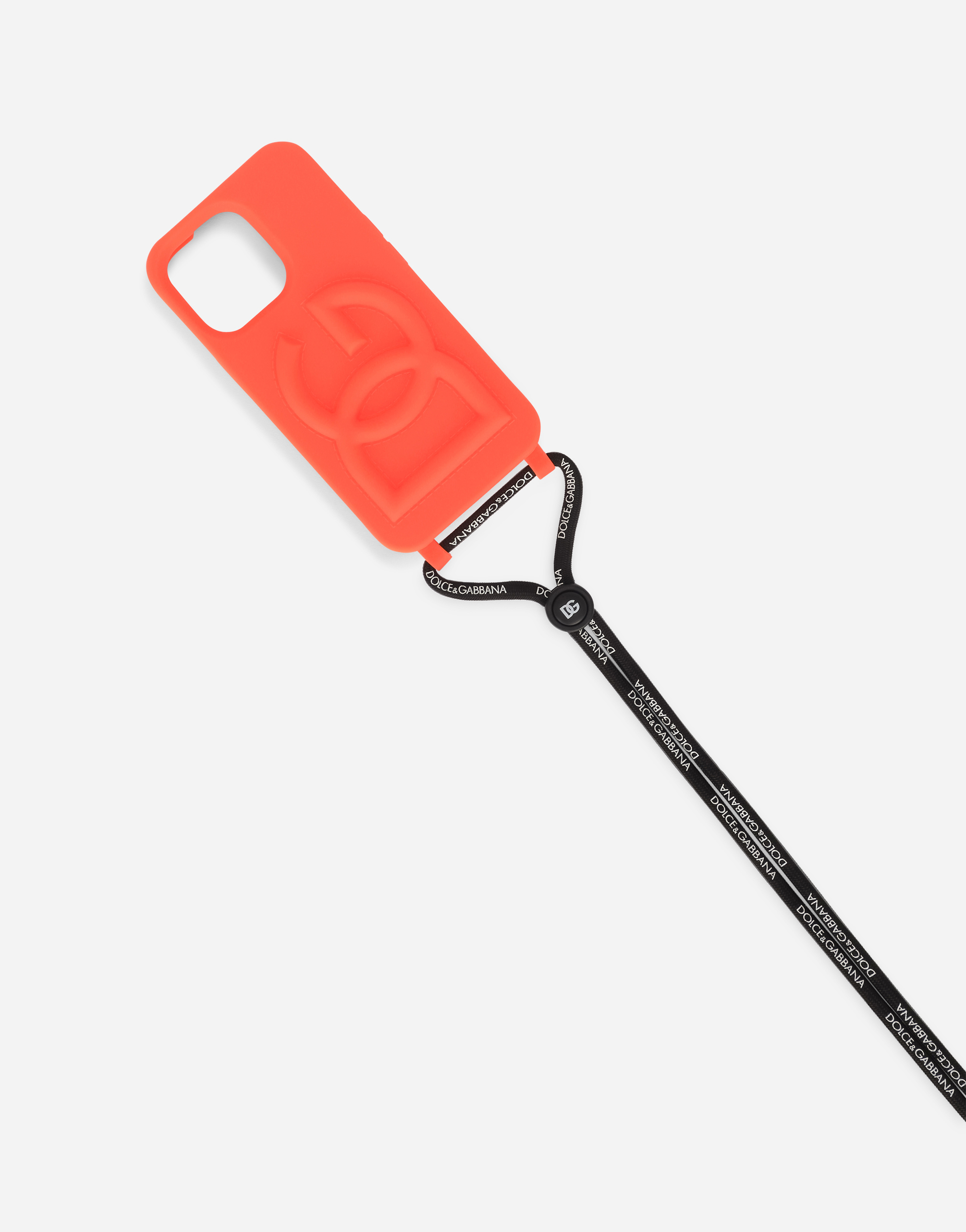 DOLCE & GABBANA RUBBER IPHONE 13 PRO COVER WITH EMBOSSED LOGO