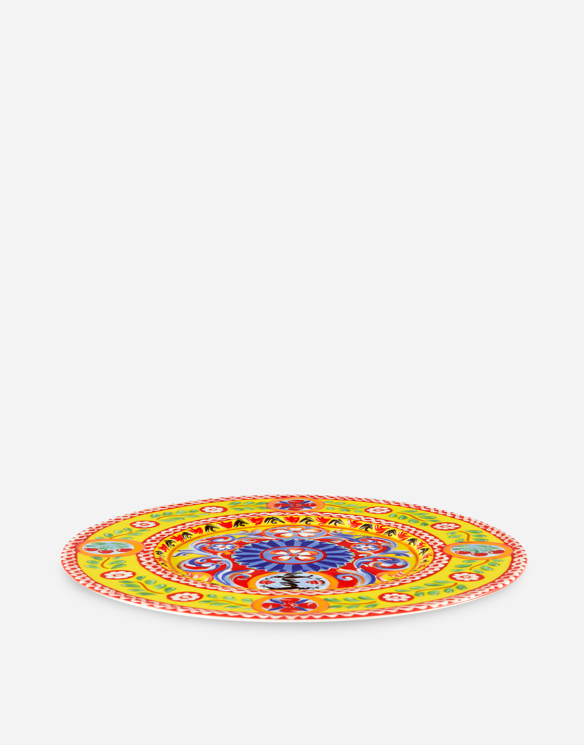 Shop Dolce & Gabbana Charger Plate In Fine Porcelain In Multicolor