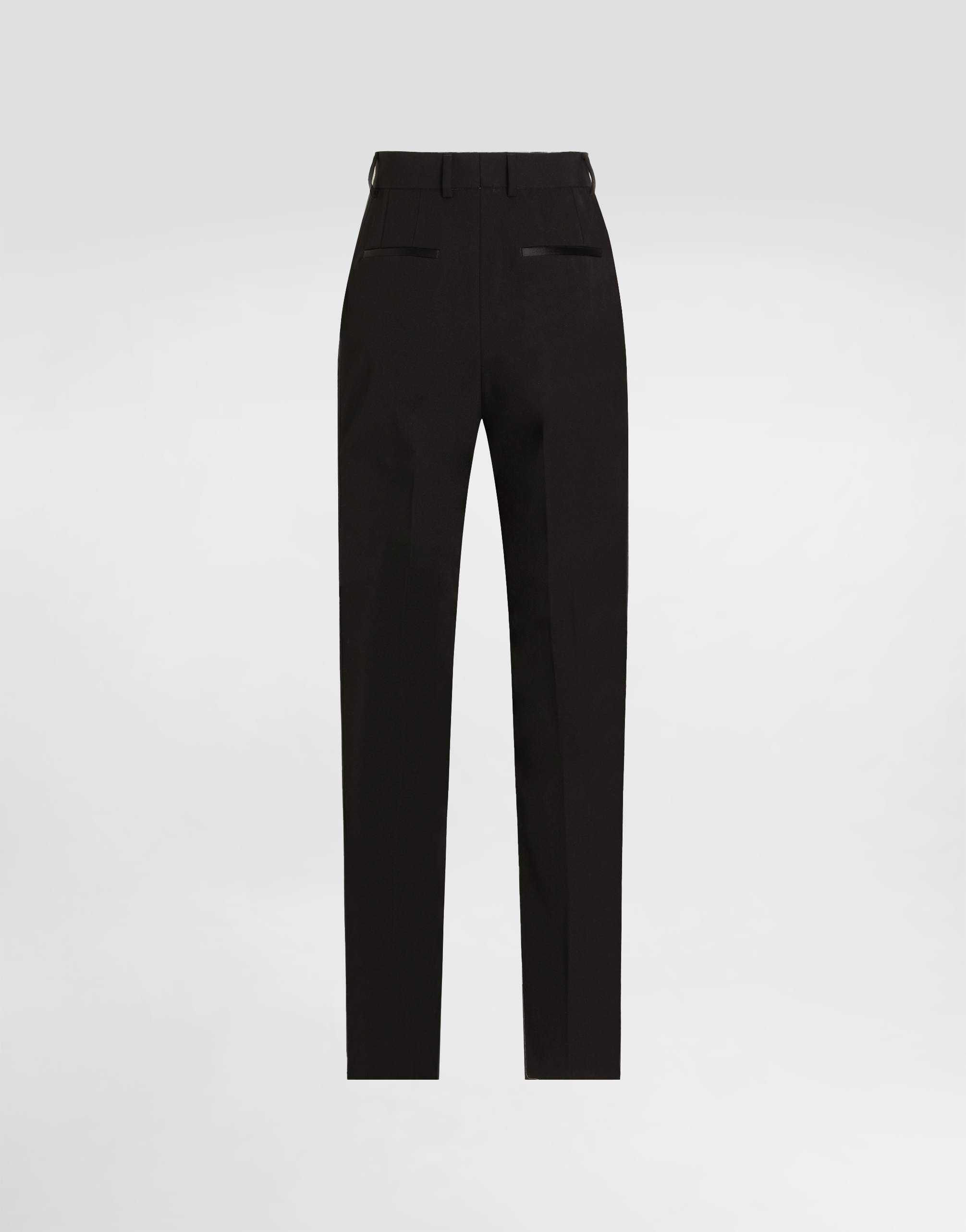 Dolce & Gabbana Tailored Woolen Tuxedo Pants In Black
