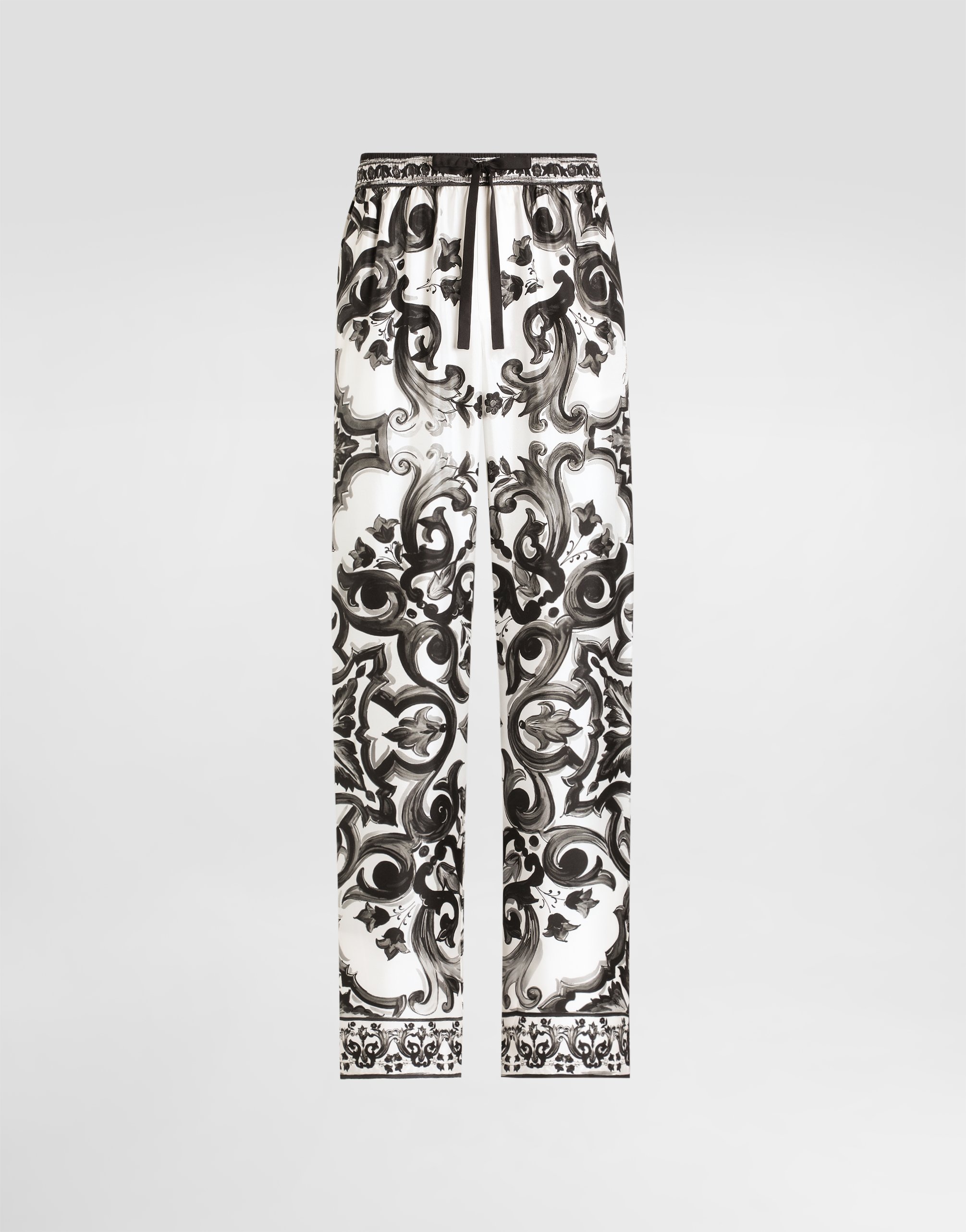 【DOLCE＆GABBANA】マジョリカ柄ツイルパンツ マルチカラーのメンズ マヨリカプリント ツイル パンツ