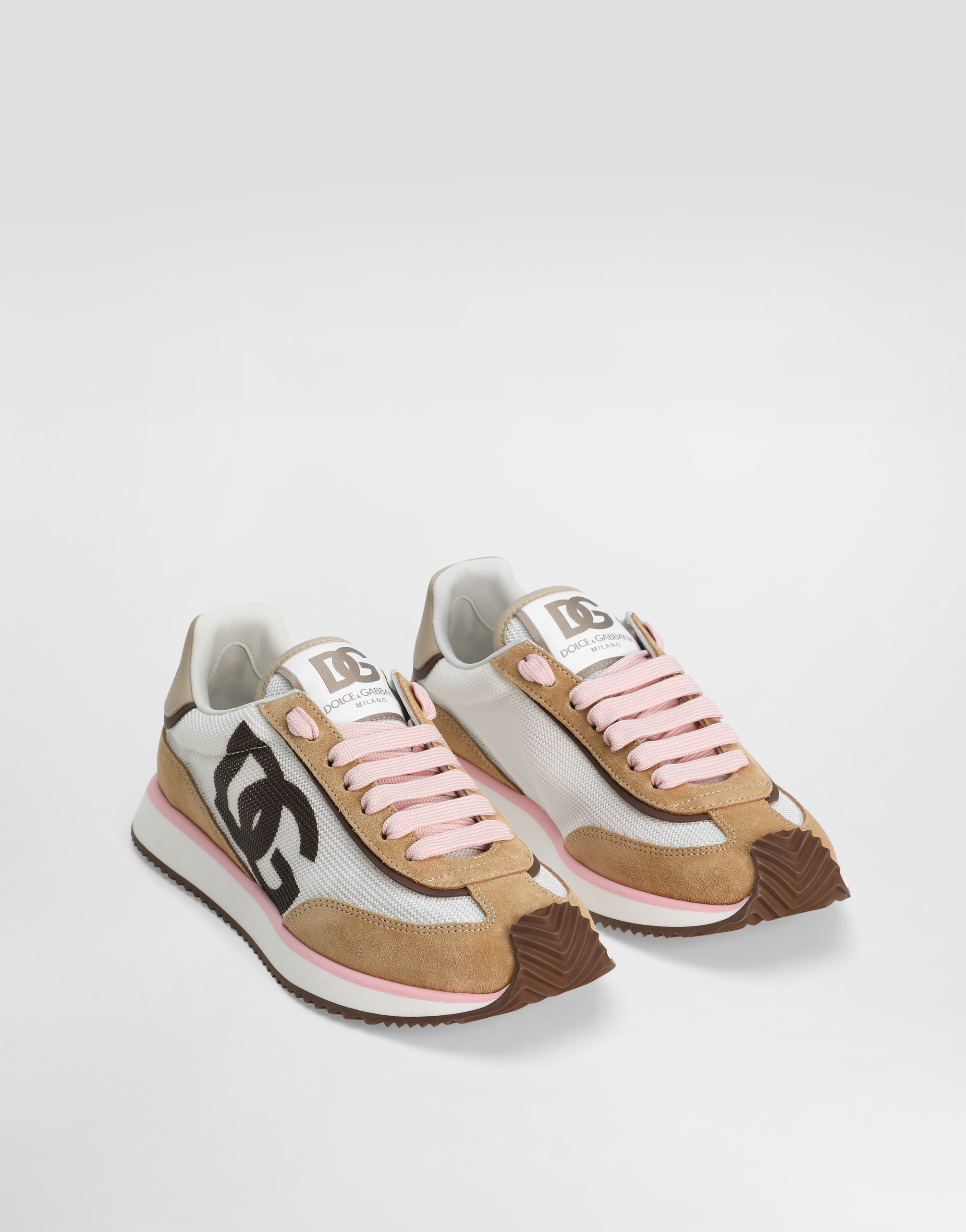 Dolce & Gabbana White Calf Leather Sneakers. Brown Calf Leather Sneakers In Multicolore