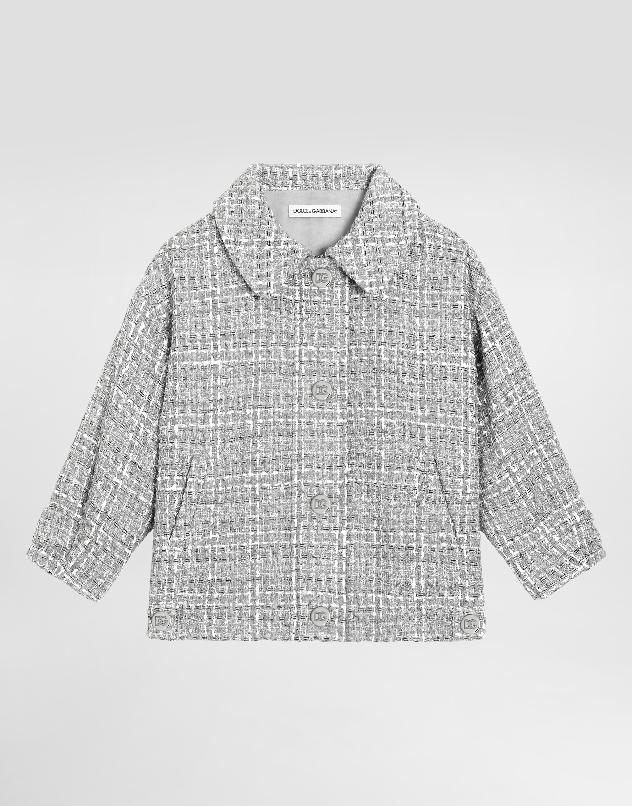 Dolce & Gabbana Single-breasted Lamé Bouclé Jacket - Woman Coats And Jackets Multicolor 3 Years