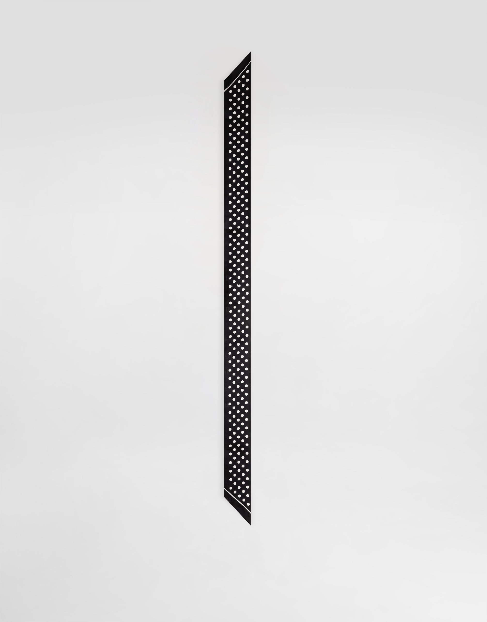 Twill headscarf with all-over polka dots and the Dolce&Gabbana logo print (6x100)