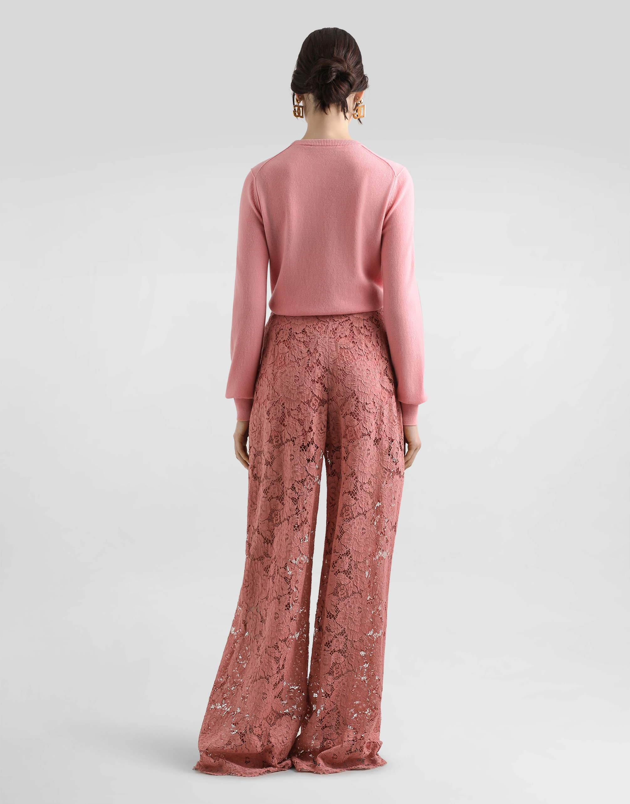 Dolce & Gabbana Cashmere Sweater With Inside-out Seams In Pink