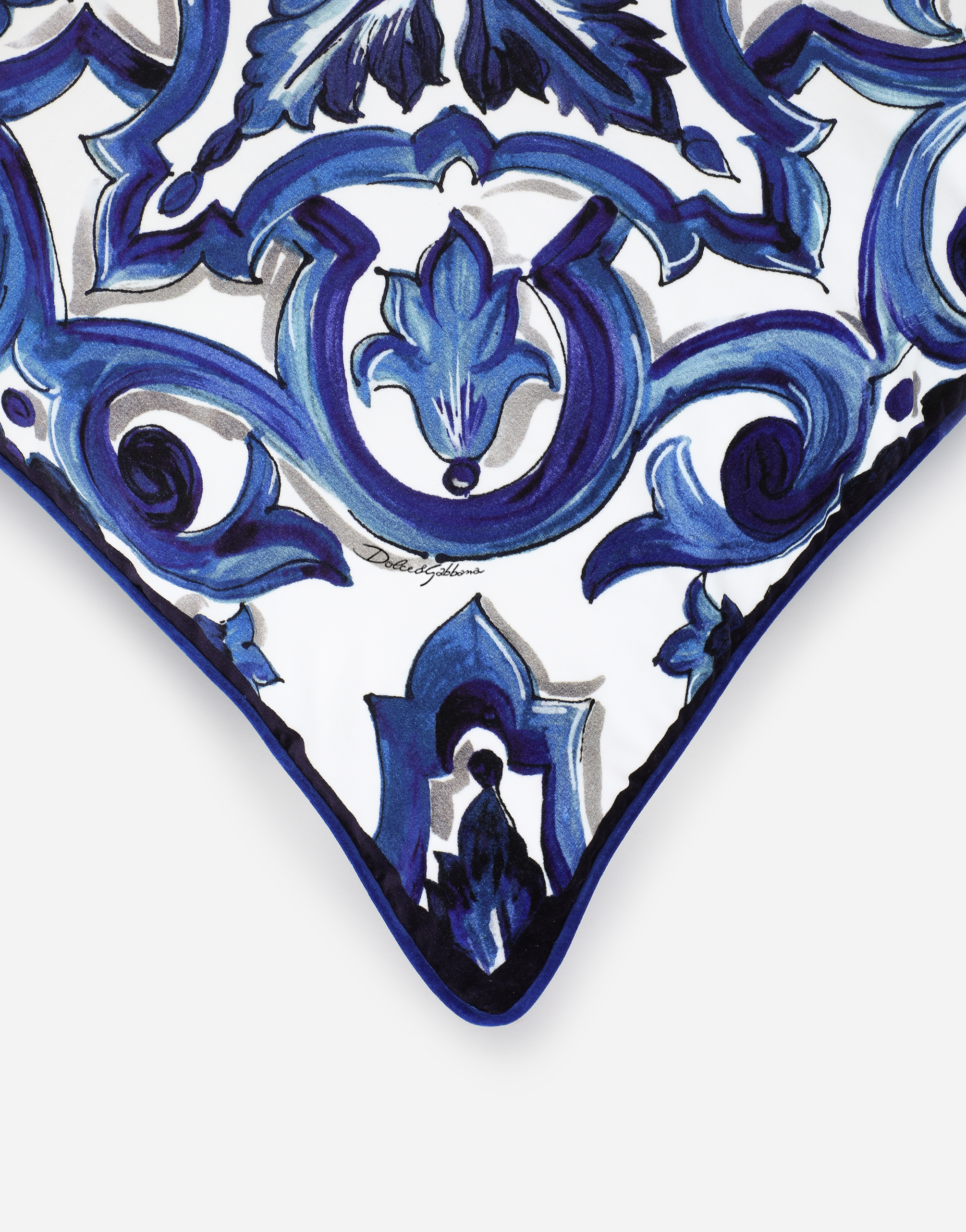 Dolce & Gabbana Velvet Cushion Large In Multicolor