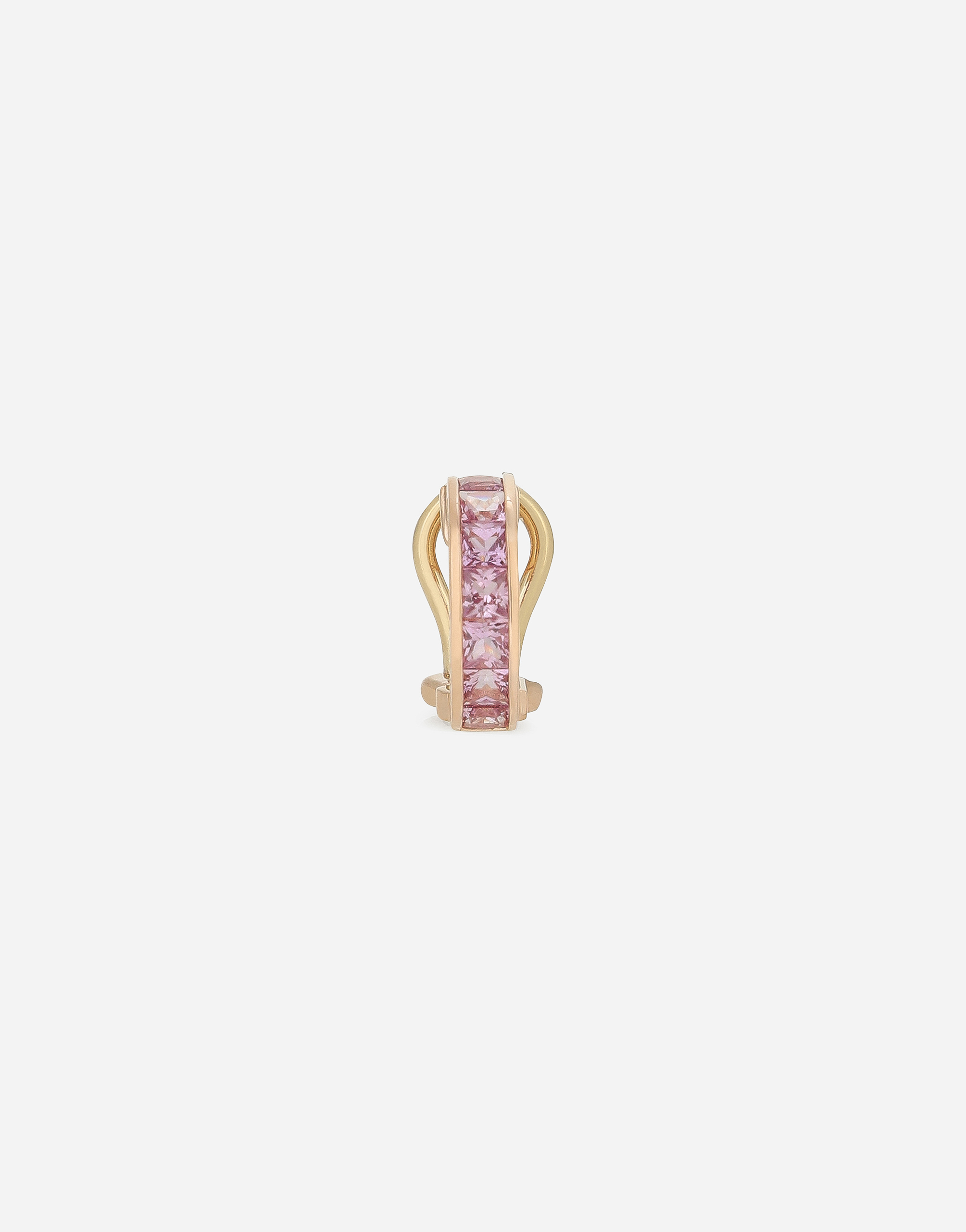 Dolce & Gabbana Anna Single Earring In Red Gold 18kt With Pink Sapphires - Woman Earrings Red Gold Onesize
