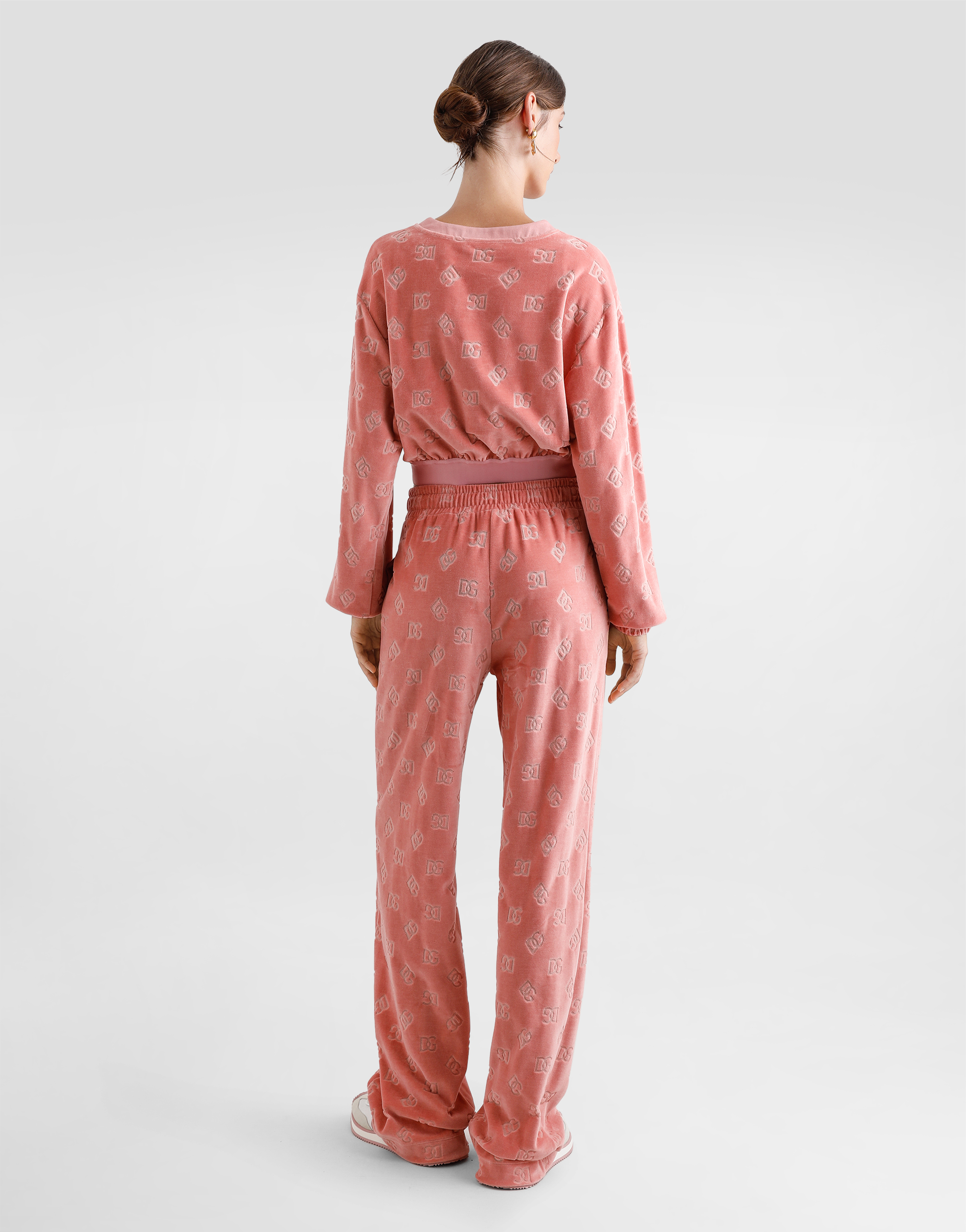 Dolce & Gabbana Jacquard Chenille Jogging Pants With Dg Logo