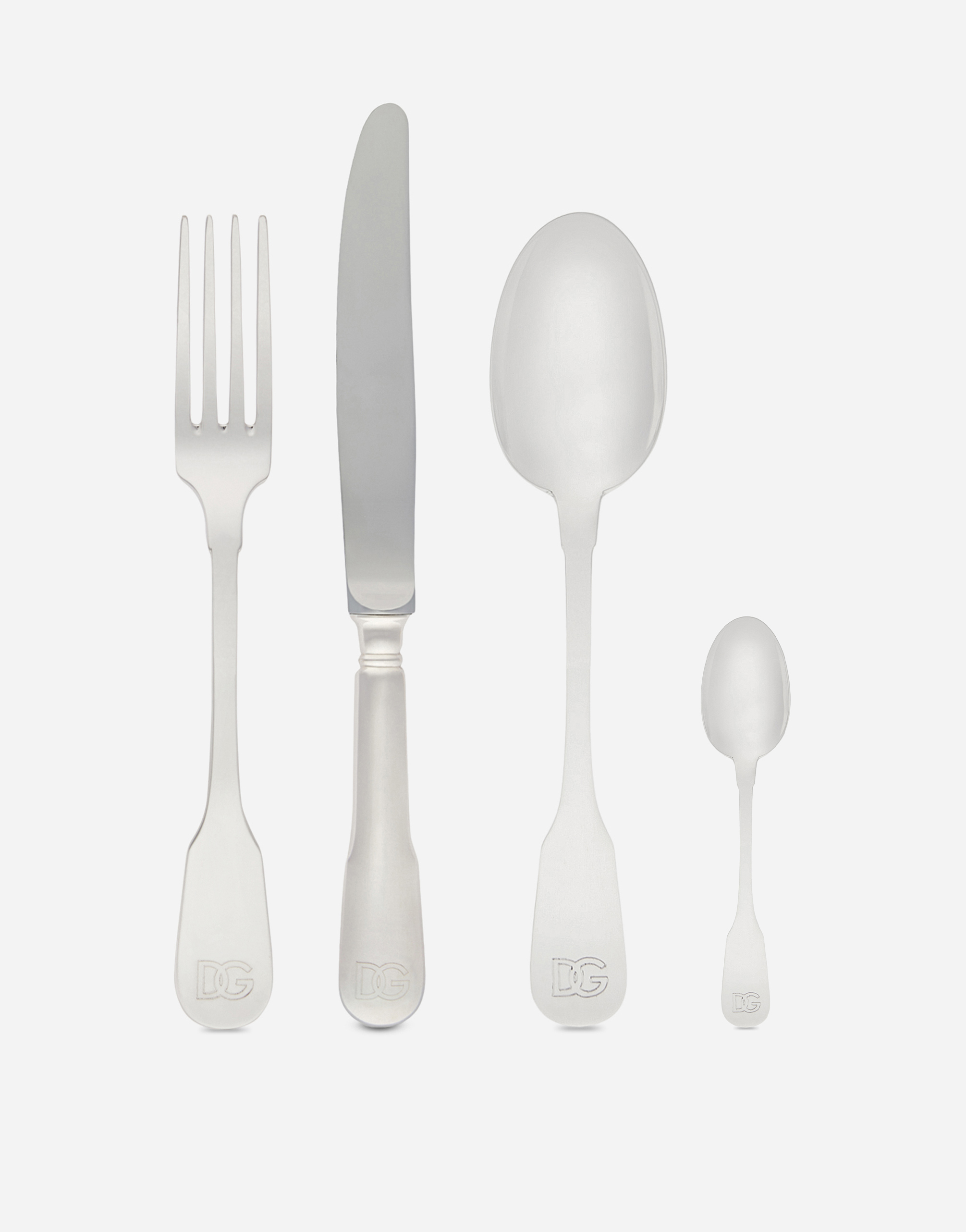 Dolce & Gabbana 4-piece German Silver Flatware Set In Multicolor