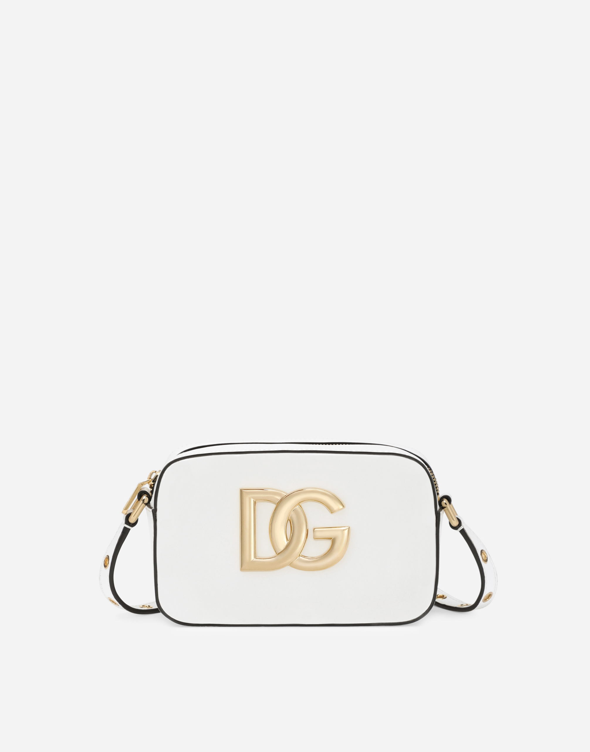Dolce & Gabbana Calfskin Crossbody 3.5 Bag In White
