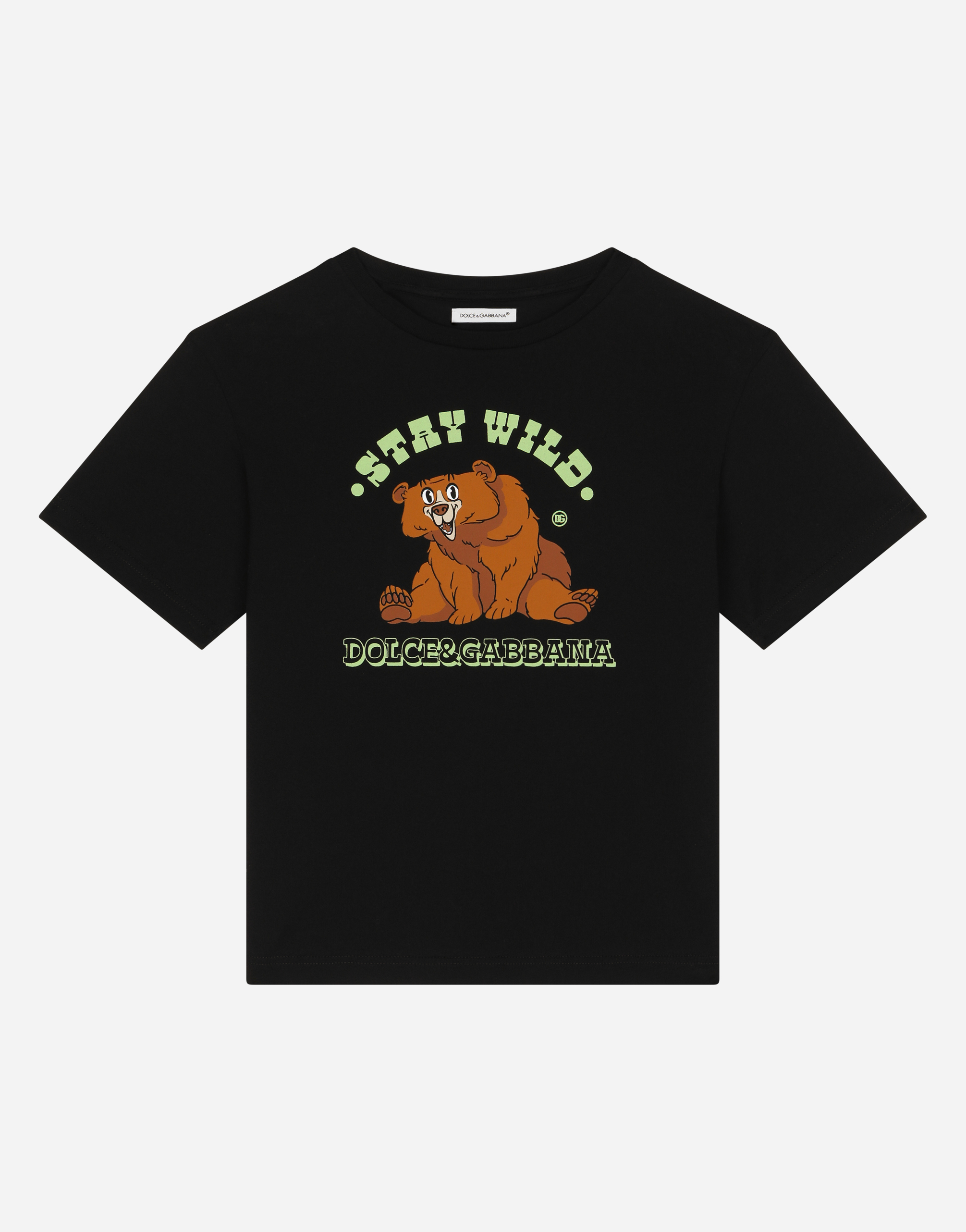 DOLCE & GABBANA JERSEY T-SHIRT WITH SCREEN PRINT