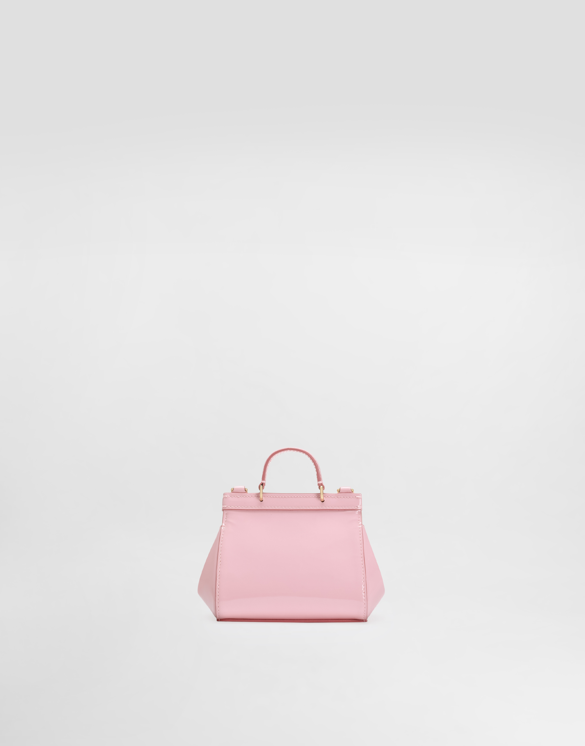 Shop Dolce & Gabbana Patent Leather Mini Sicily Bag In Pink