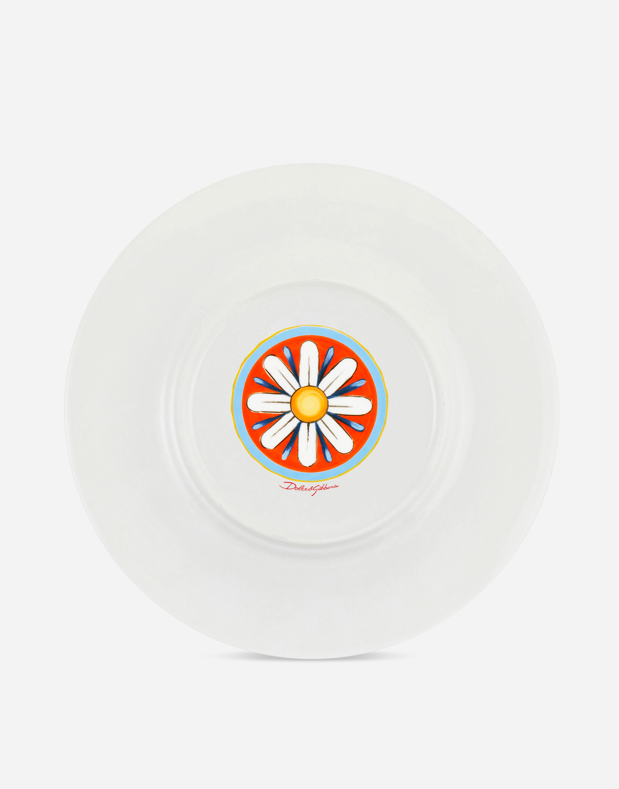 Shop Dolce & Gabbana Charger Plate In Fine Porcelain In Multicolor