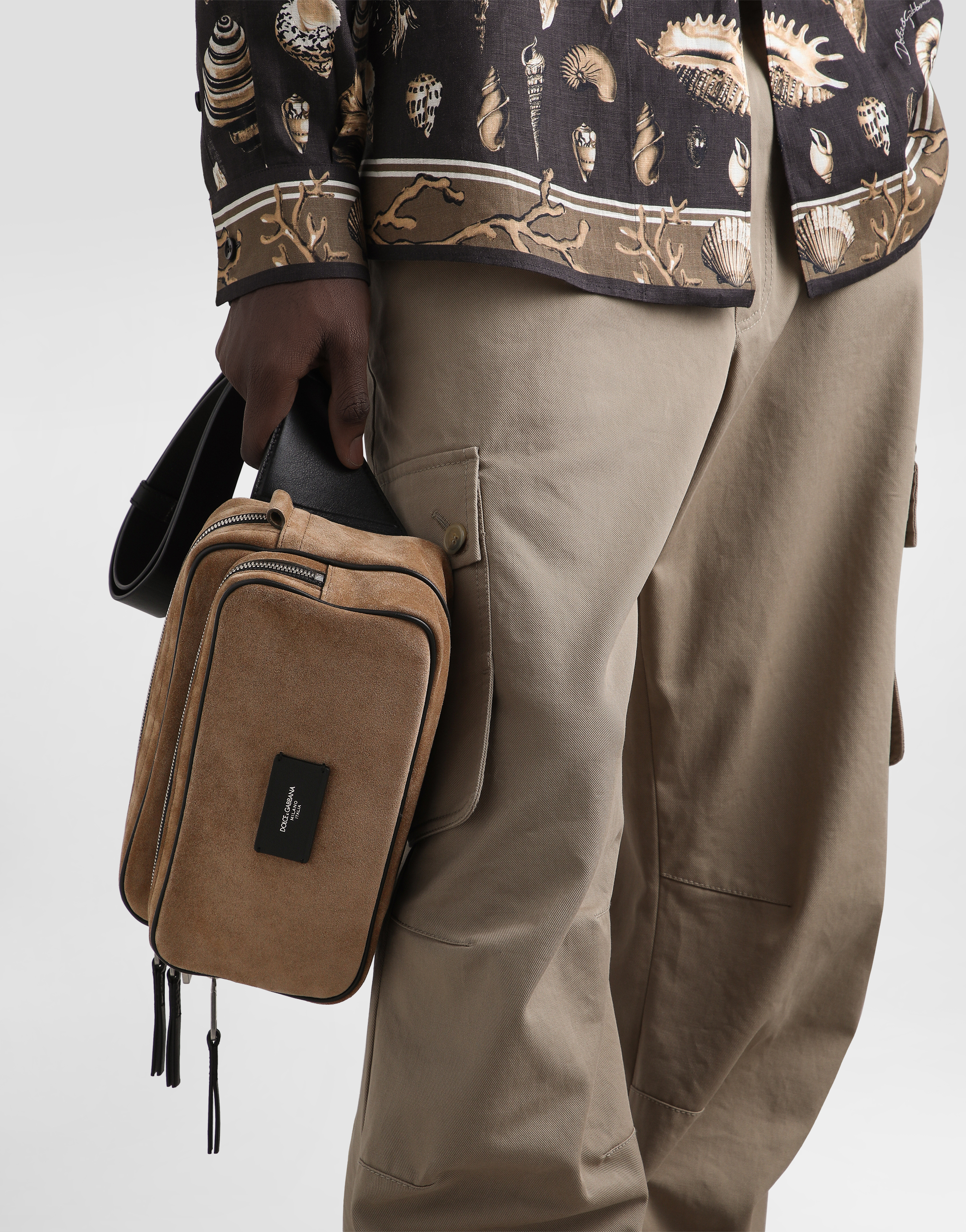 Dolce & Gabbana Leather And Split Calfskin Belt Bag