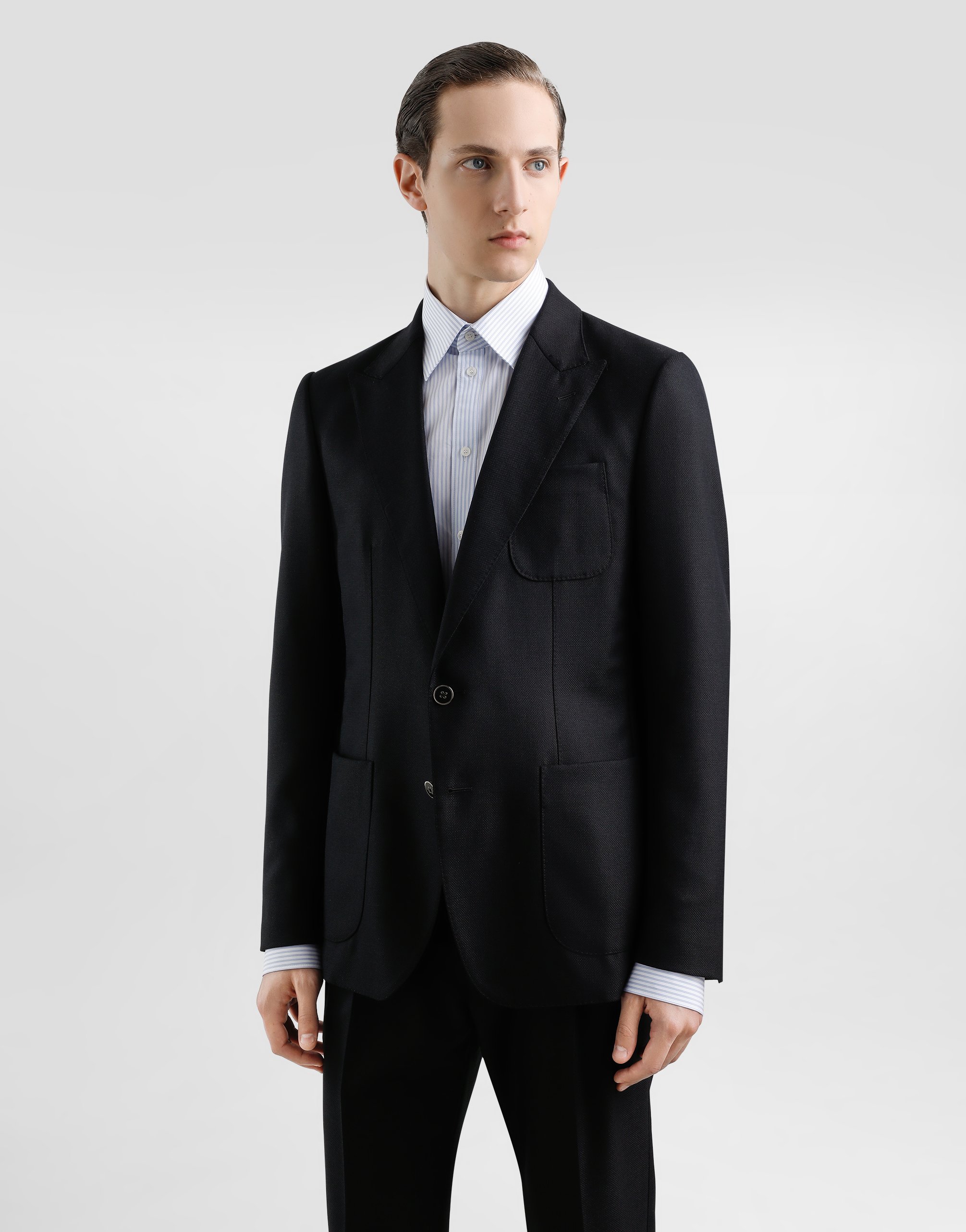 Single-breasted wool jacket