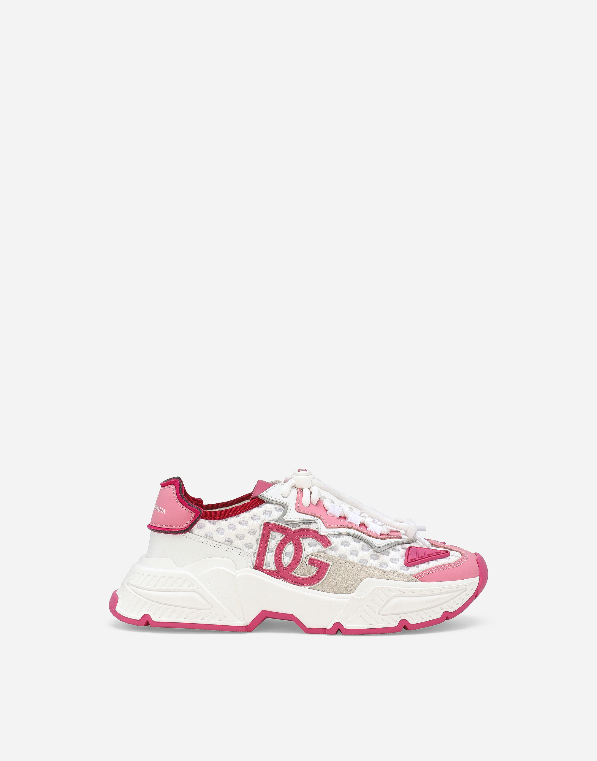 Dolce & Gabbana Mixed-materials Daymaster Trainers In Pink
