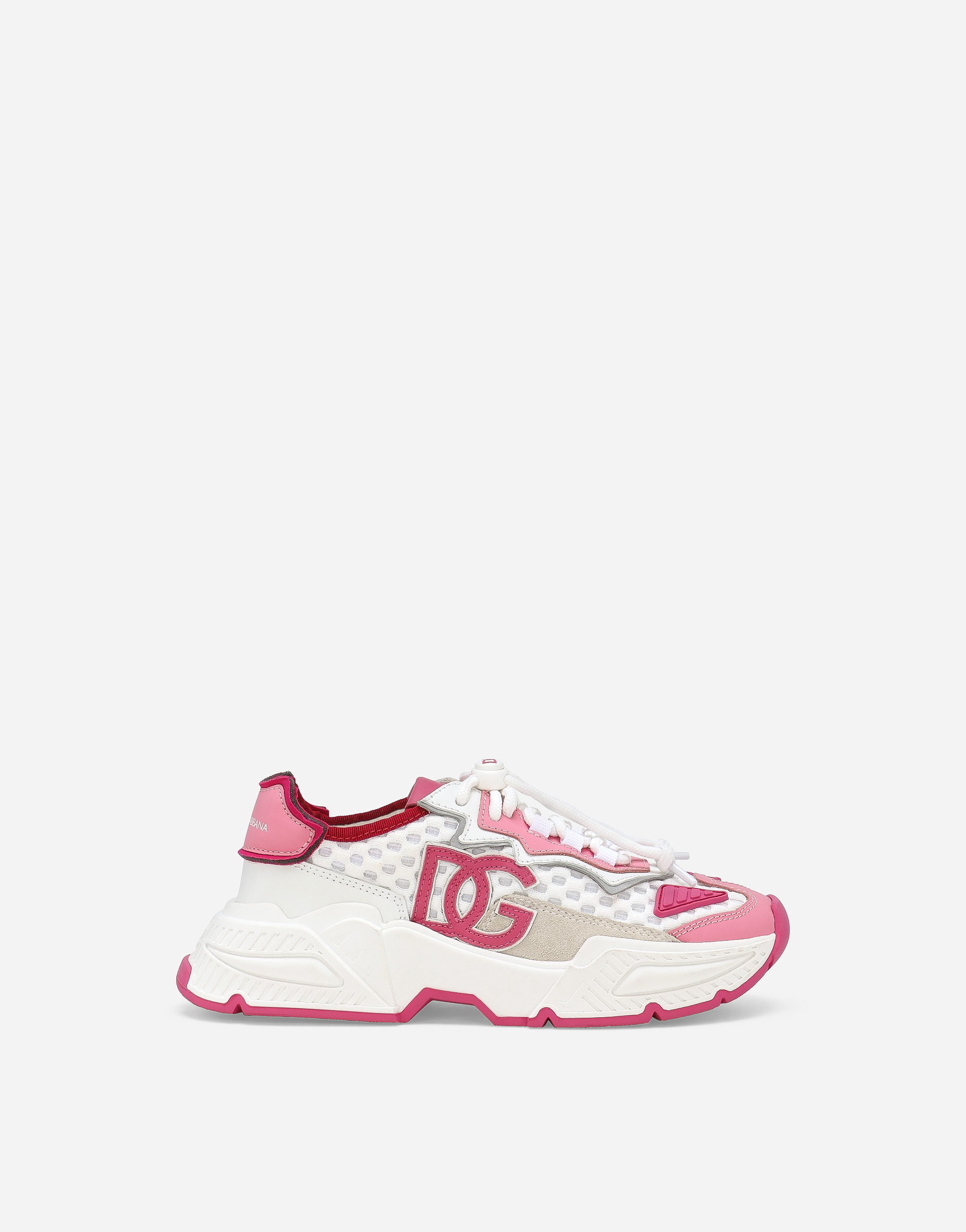 Dolce & Gabbana Mixed-materials Daymaster Sneakers - Woman Shoes (24-38) Pink