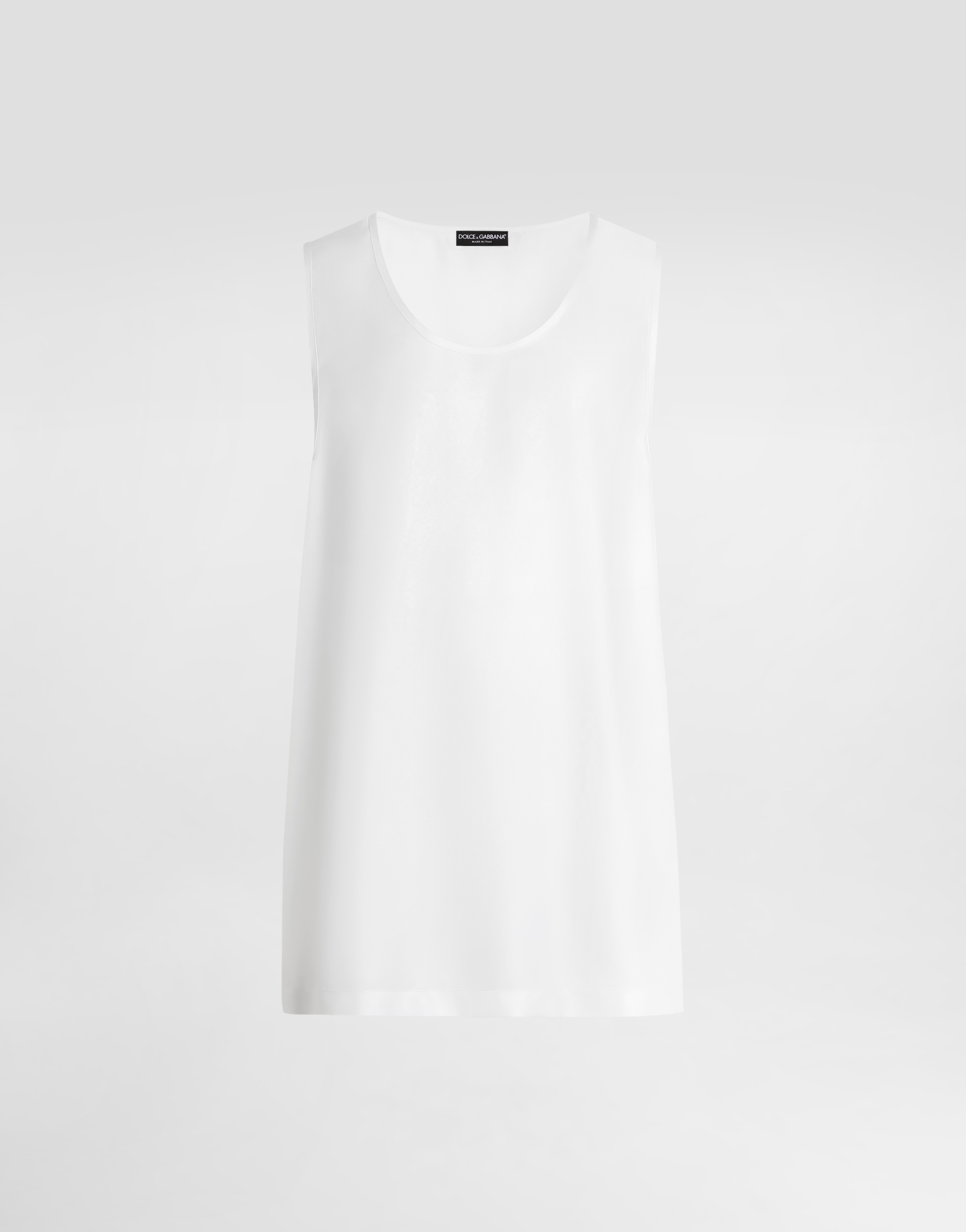 Whiteのメンズ シルク ツイル タンクトップ | Dolce&Gabbana®