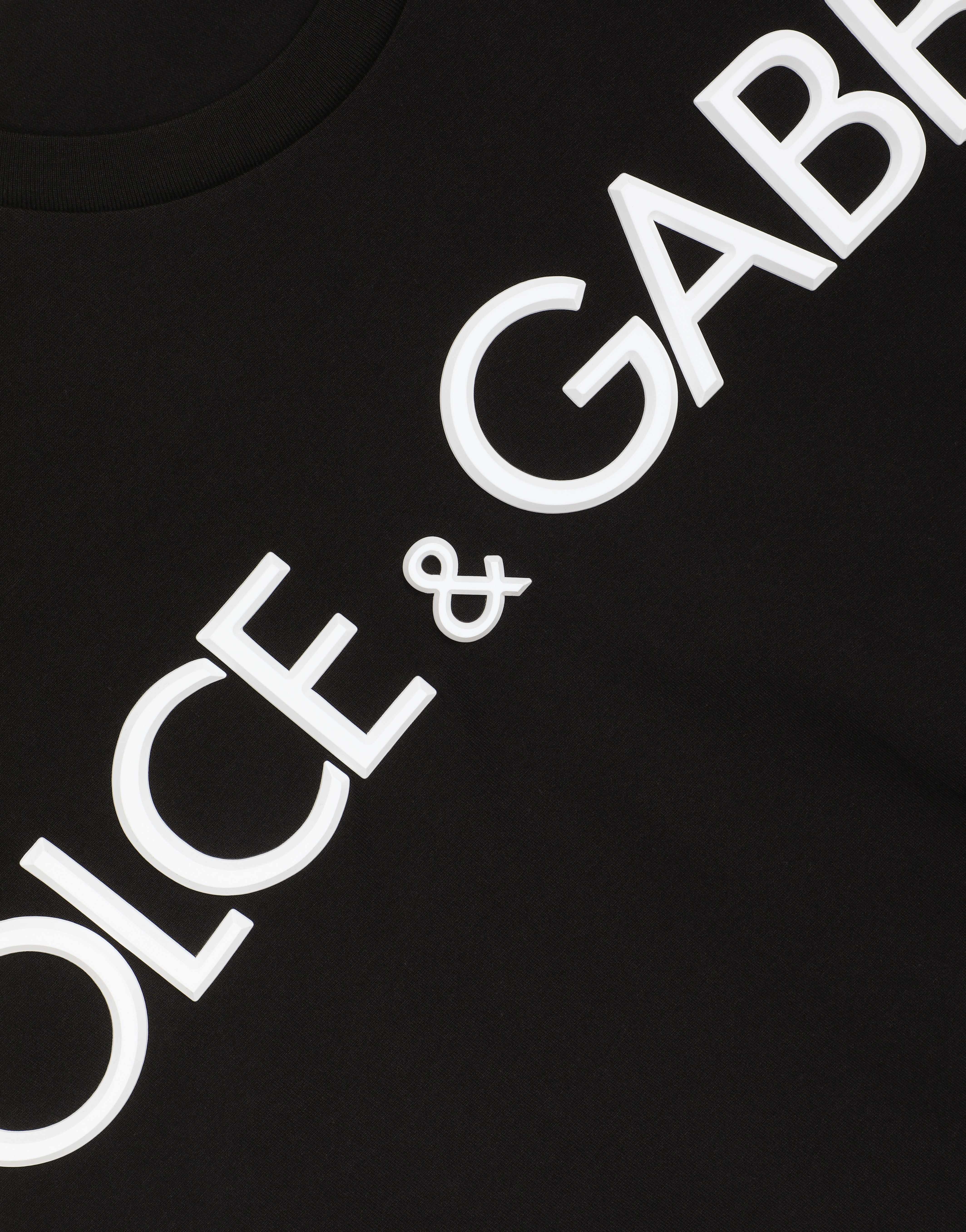 DOLCE & GABBANA COTTON ROUND-NECK T-SHIRT WITH 3D PATCH