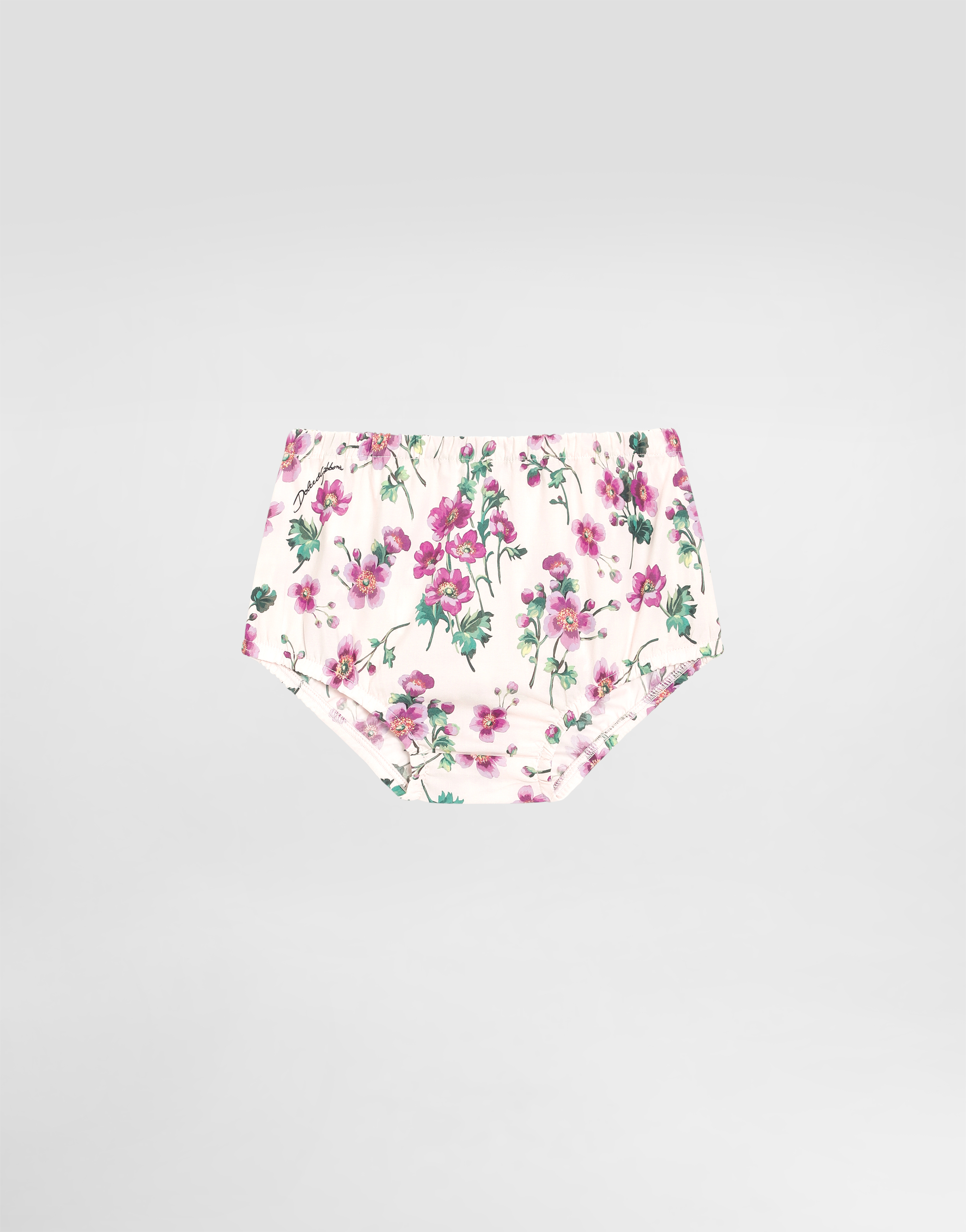 Violets-print poplin dress