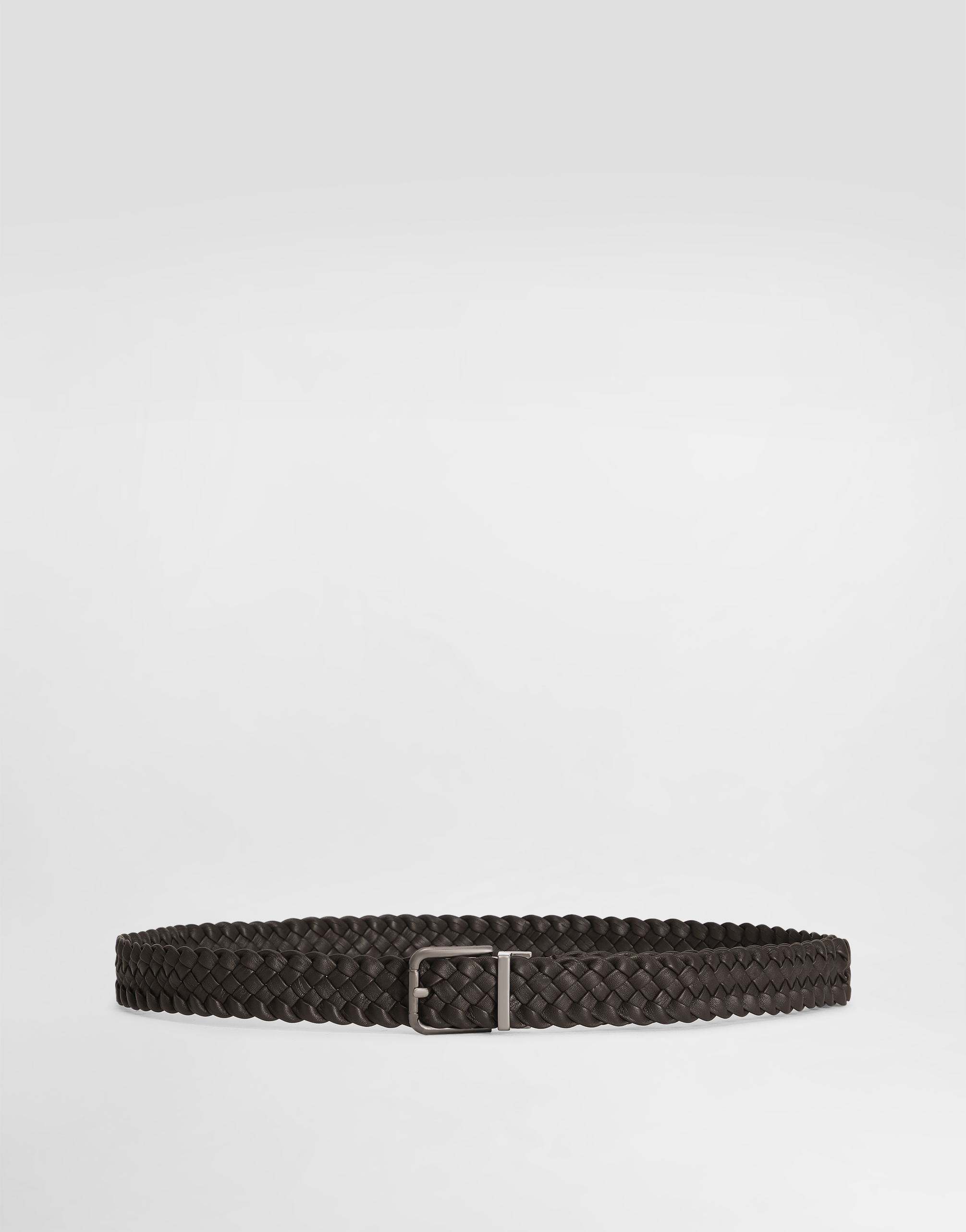 Dolce & Gabbana Woven Goatskin Belt - Man Belts Brown