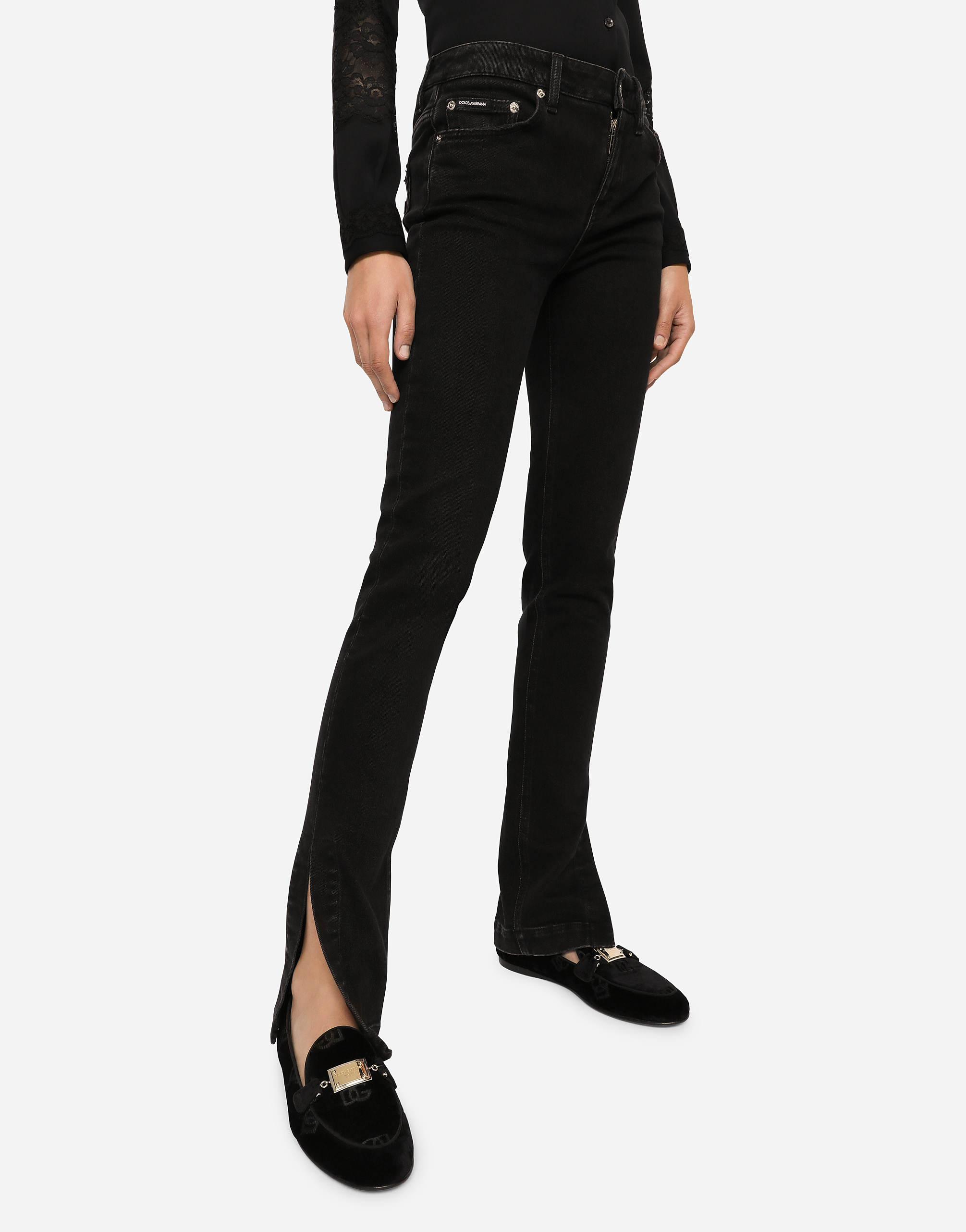 Dolce & Gabbana Washed Denim Girly Jeans In Multicolor