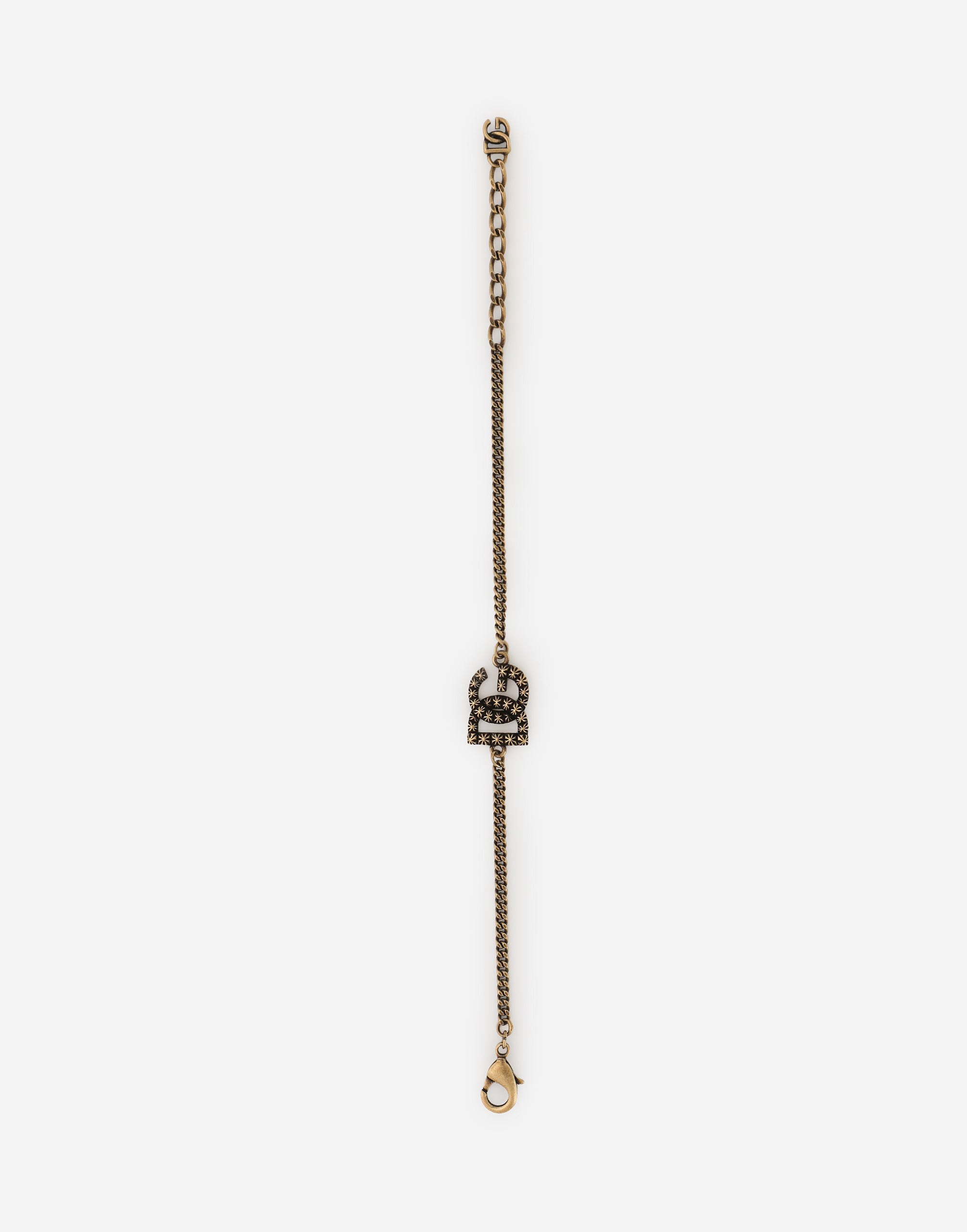 Dolce & Gabbana Link Bracelet With Dg Logo In ゴールド