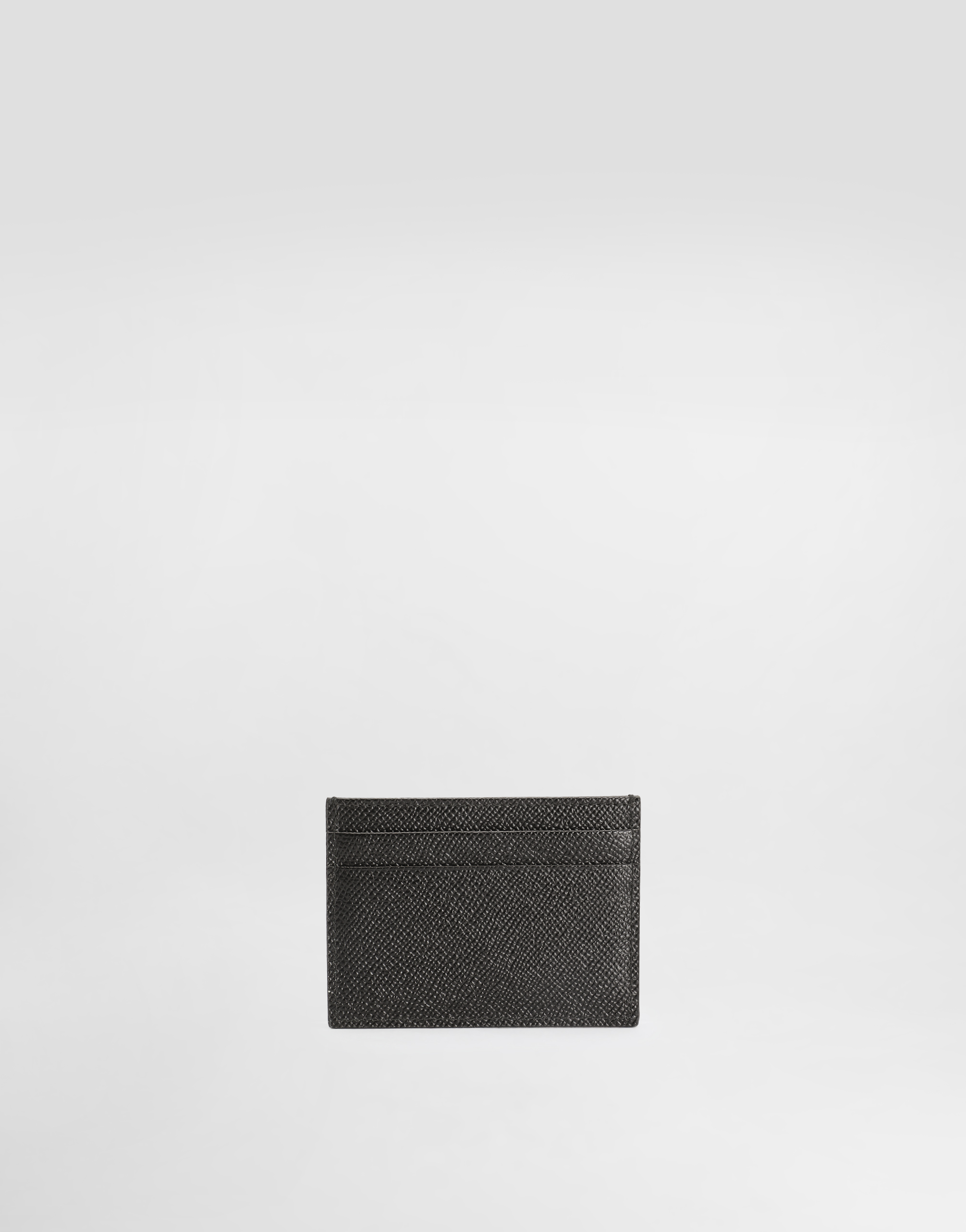 Calfskin card holder with branded plate