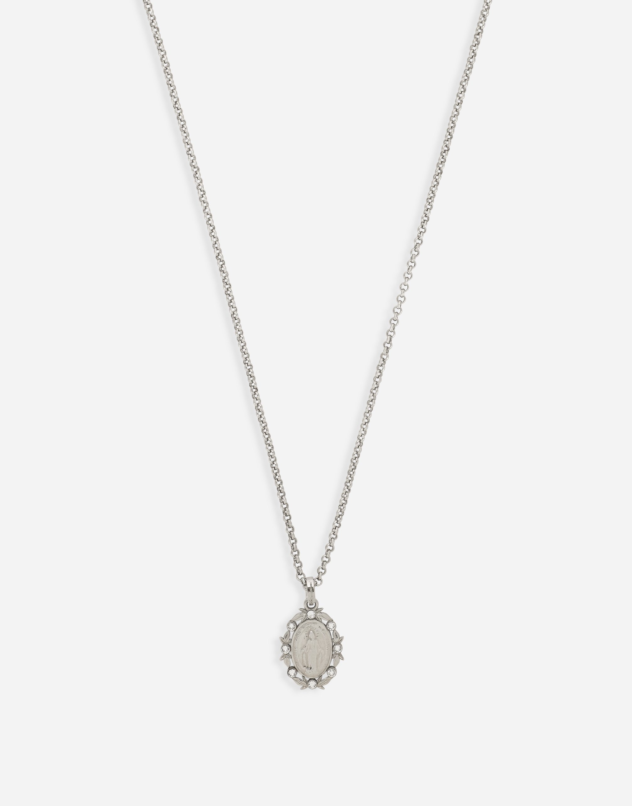 Pendant necklace with crystals