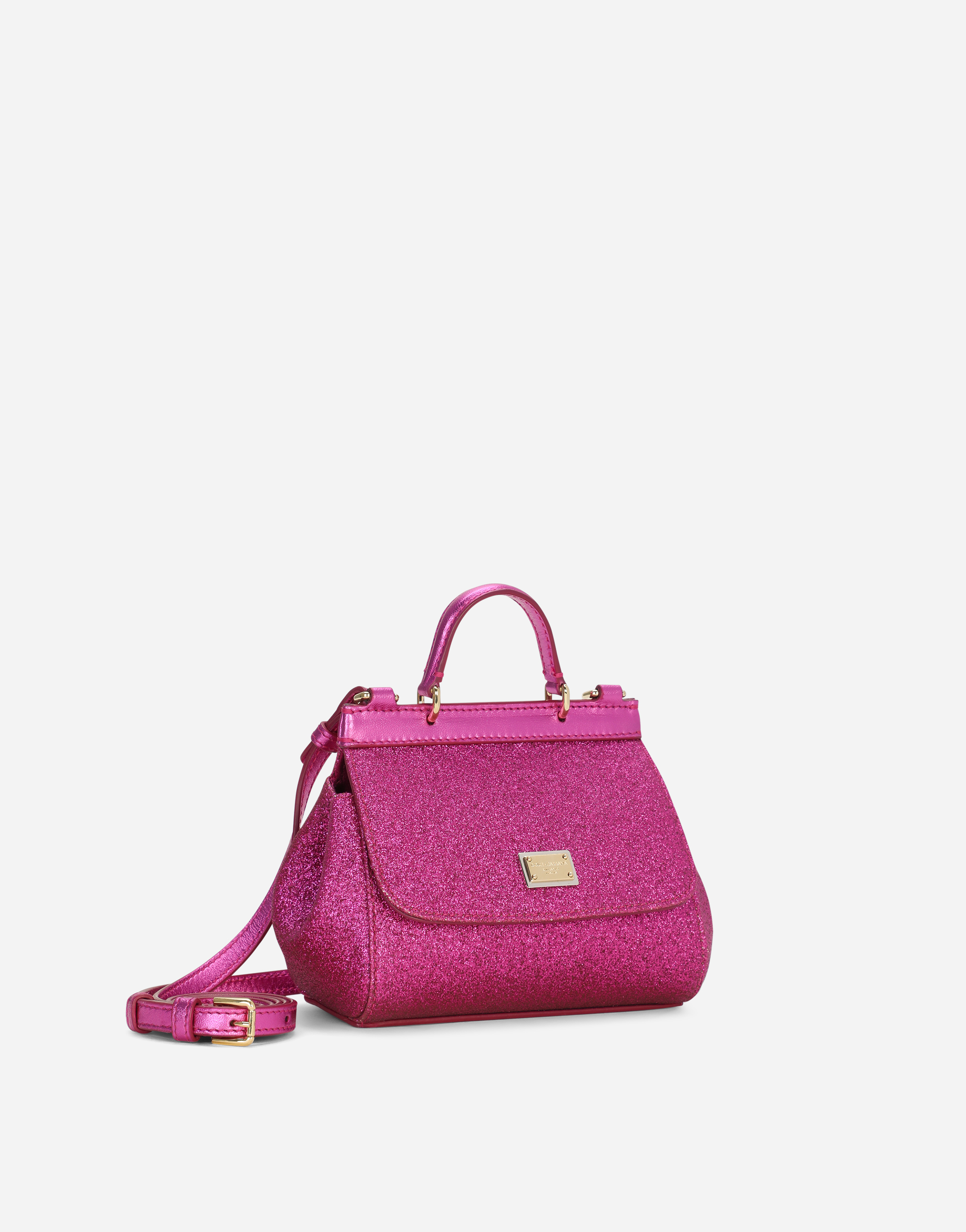 Shop Dolce & Gabbana Mini Sicily Handbag In Fuchsia