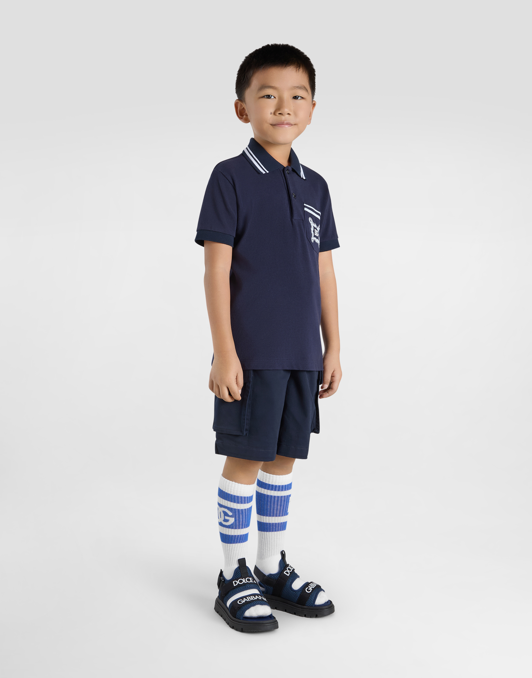 Piqué polo-shirt with DG logo