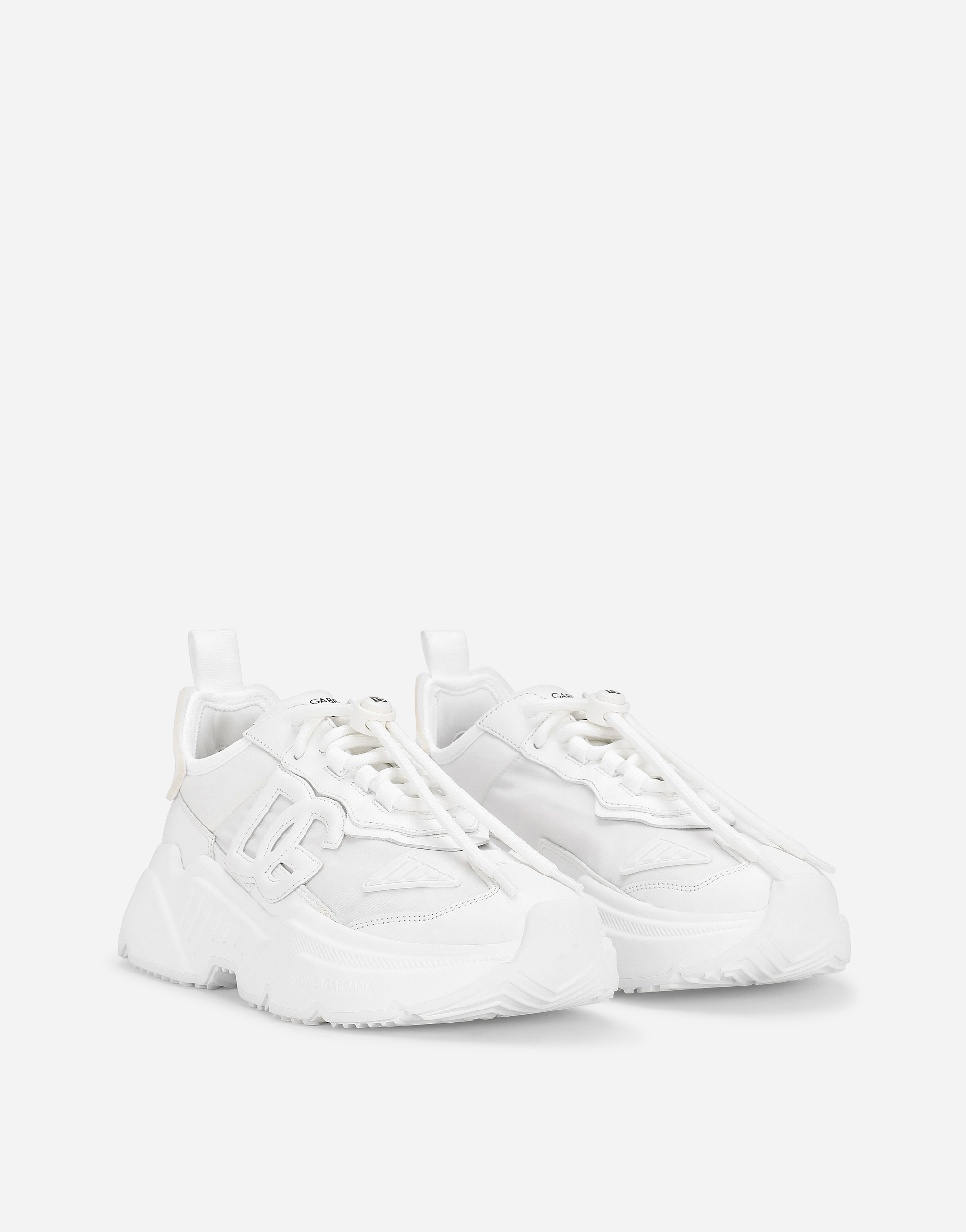 Dolce & Gabbana Mixed-materials Daymaster Sneakers In White