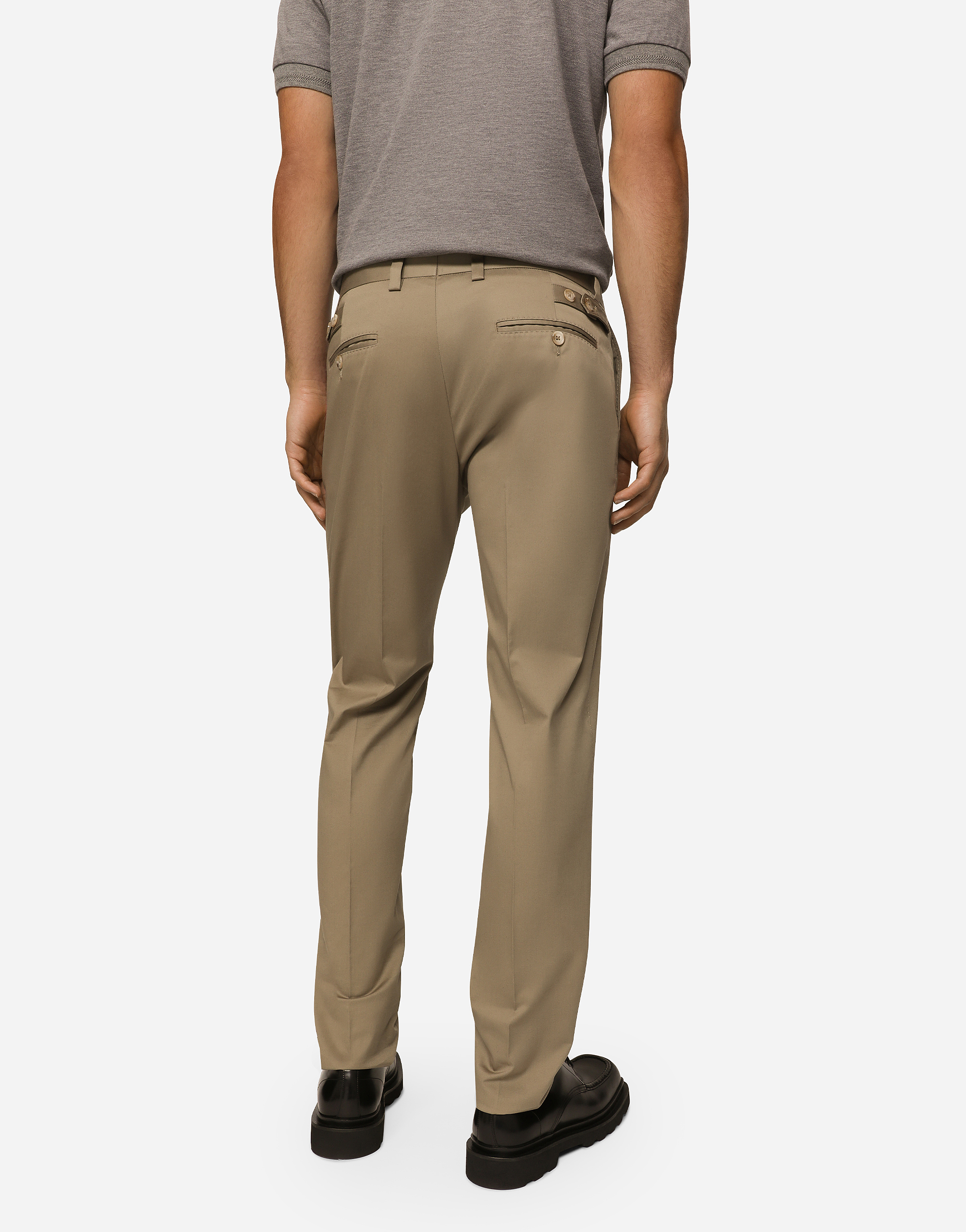 Stretch gabardine trousers