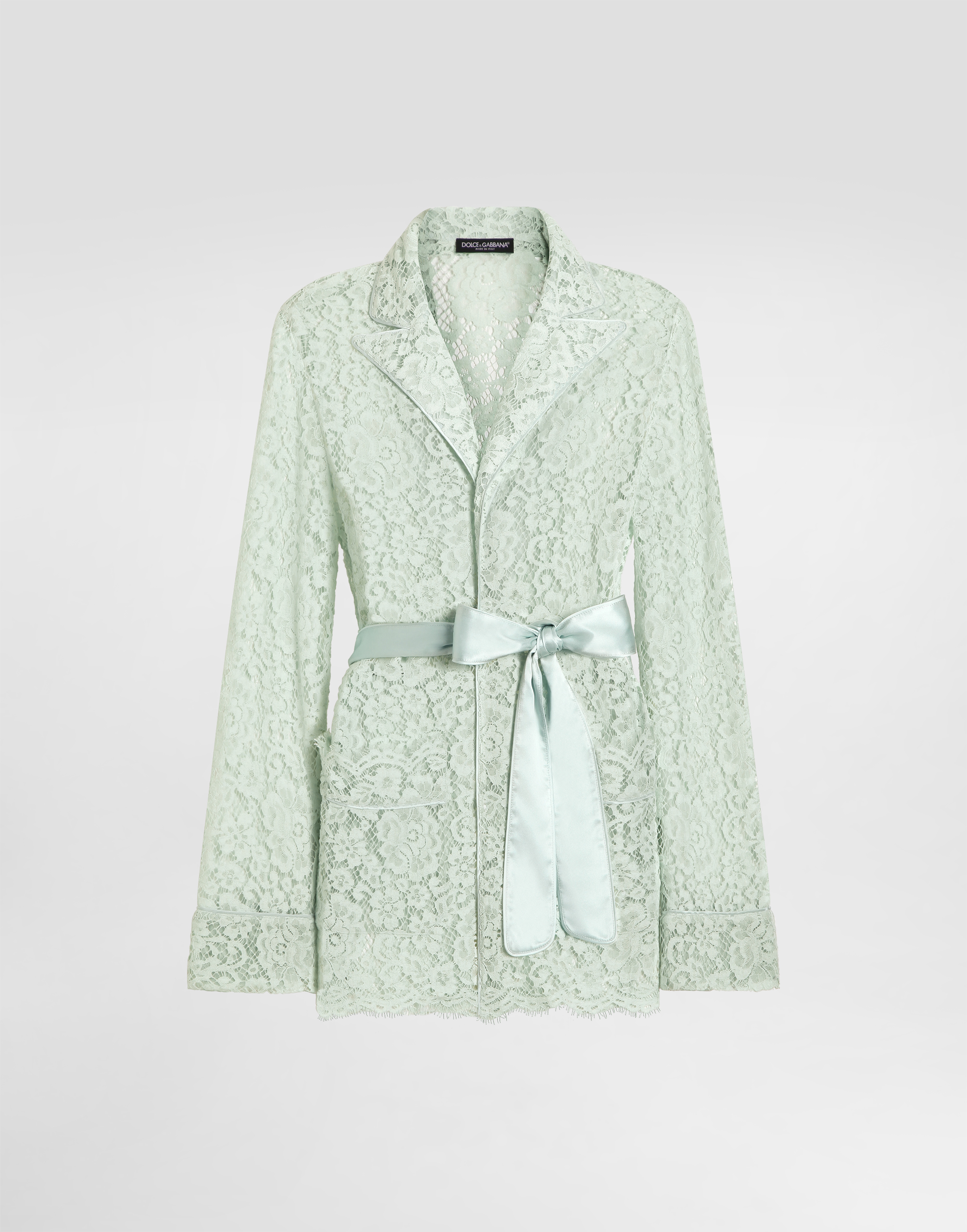Lace vanity shirt in Green for Women | Dolce&Gabbana® US