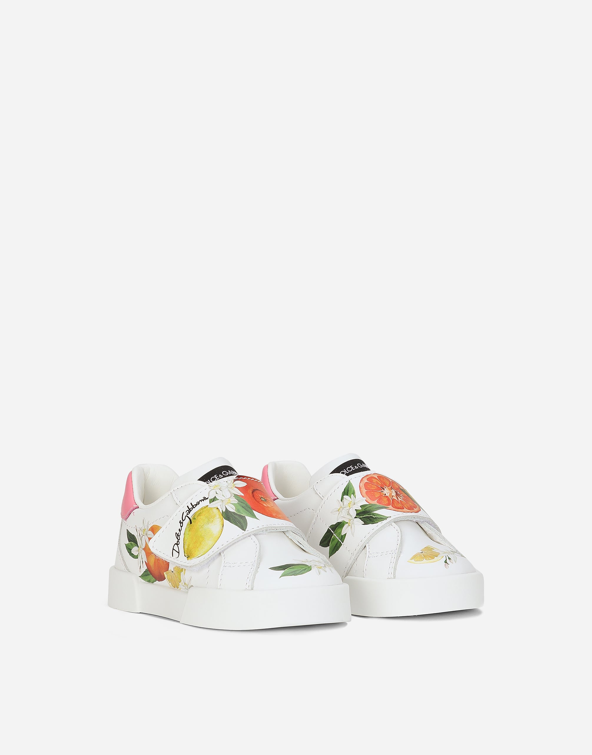  Dolce & Gabbana Sneaker Portofino Aus Bedrucktem Kalbsleder - Frau Schuhe Für Die Ersten Schritte (19-26) Drucken 23 