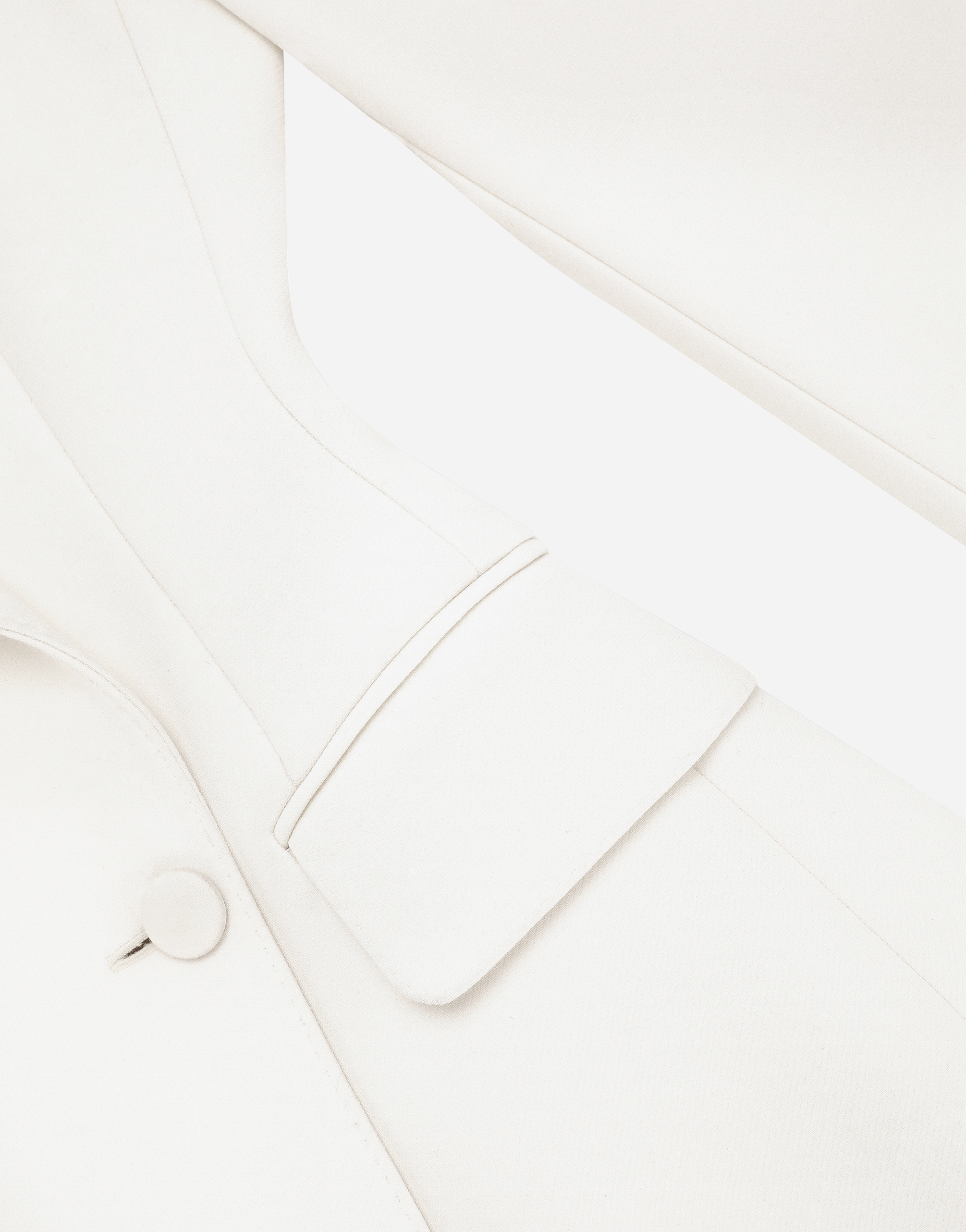 Long double-breasted wool cady coat