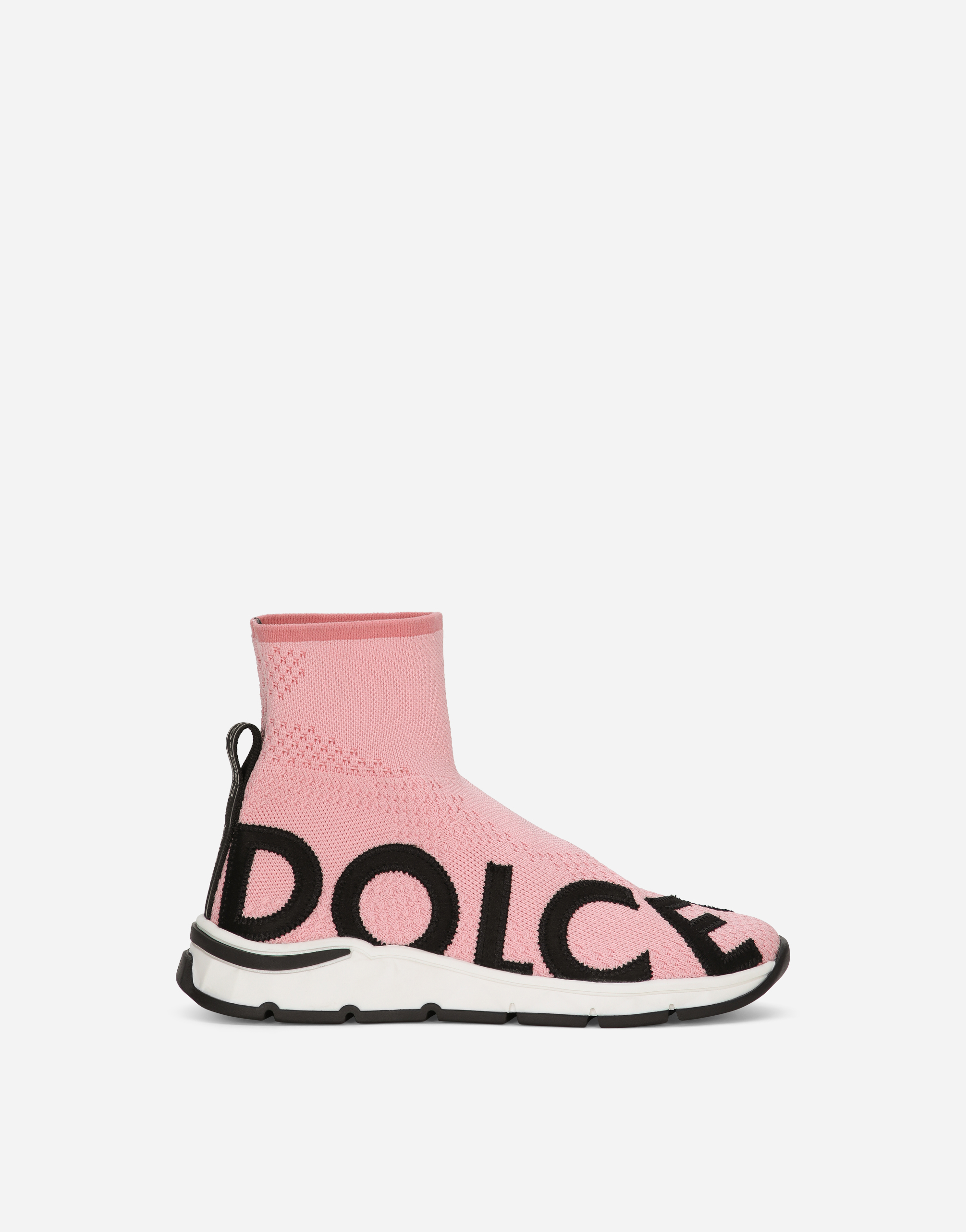 Shop Dolce & Gabbana Sorrento 2.0 Stretch Mesh High-top Sneakers In Pink