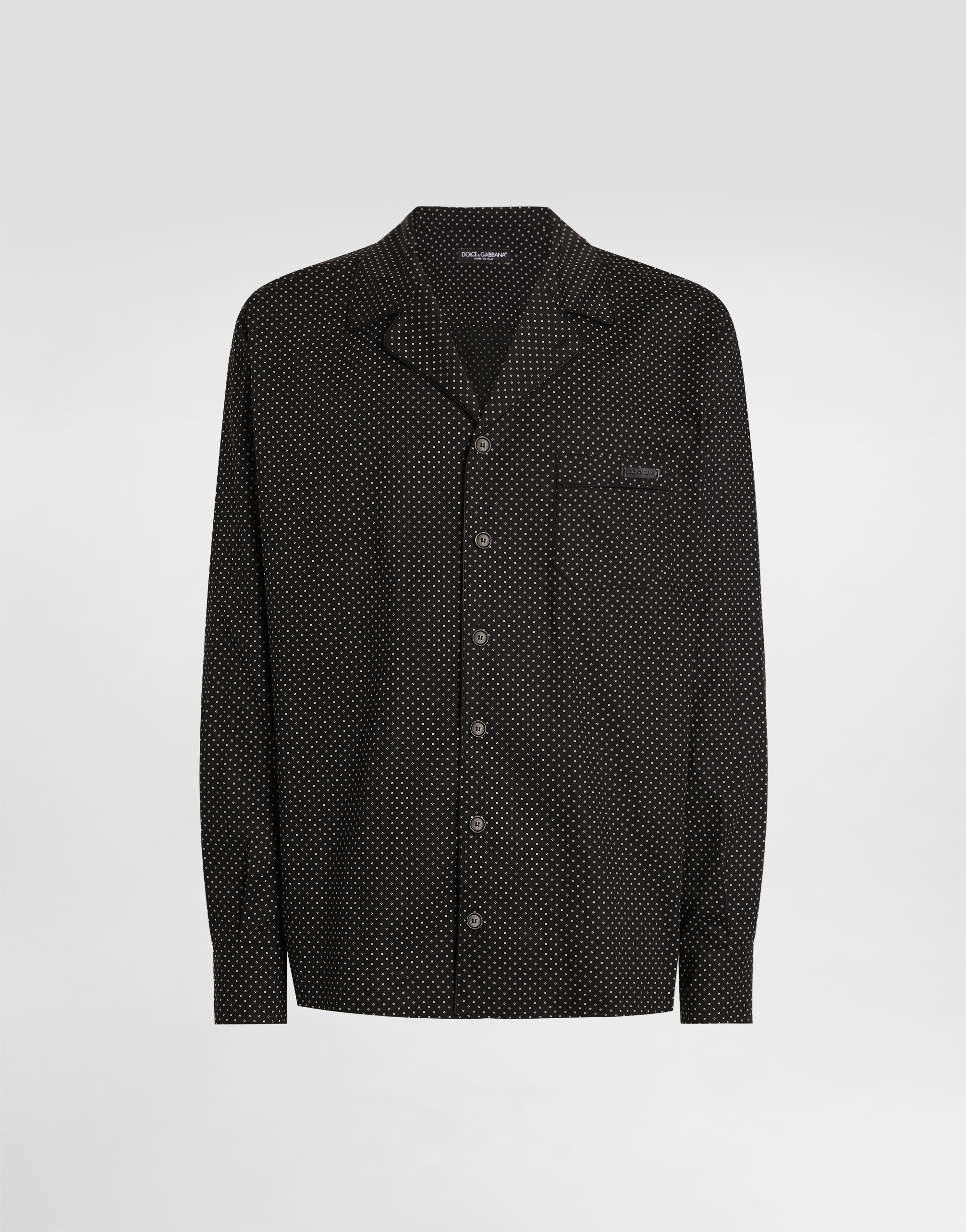 Dolce & Gabbana Microprinted Vanity Shirt In Black