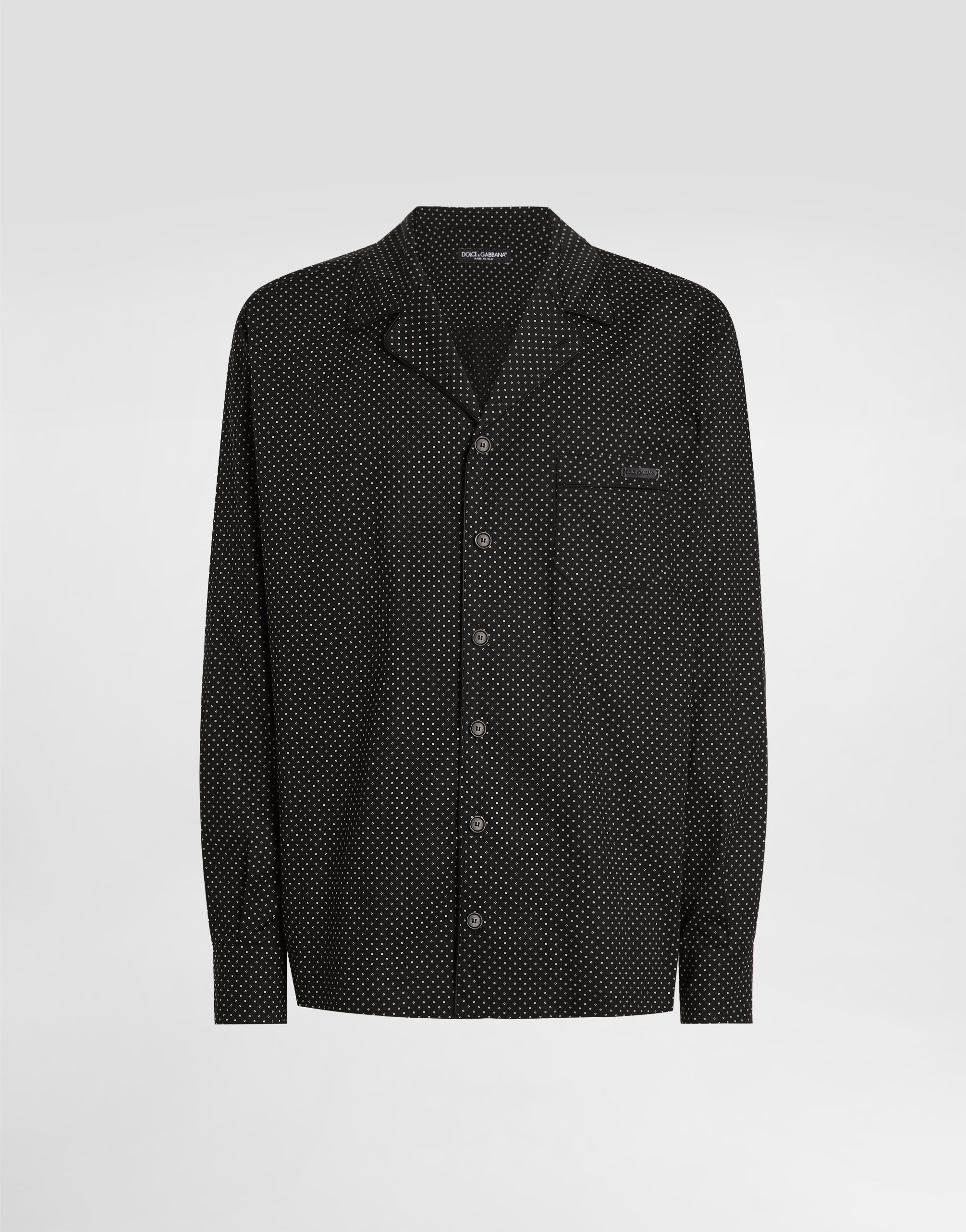 Dolce & Gabbana Microprinted Vanity Shirt In Black