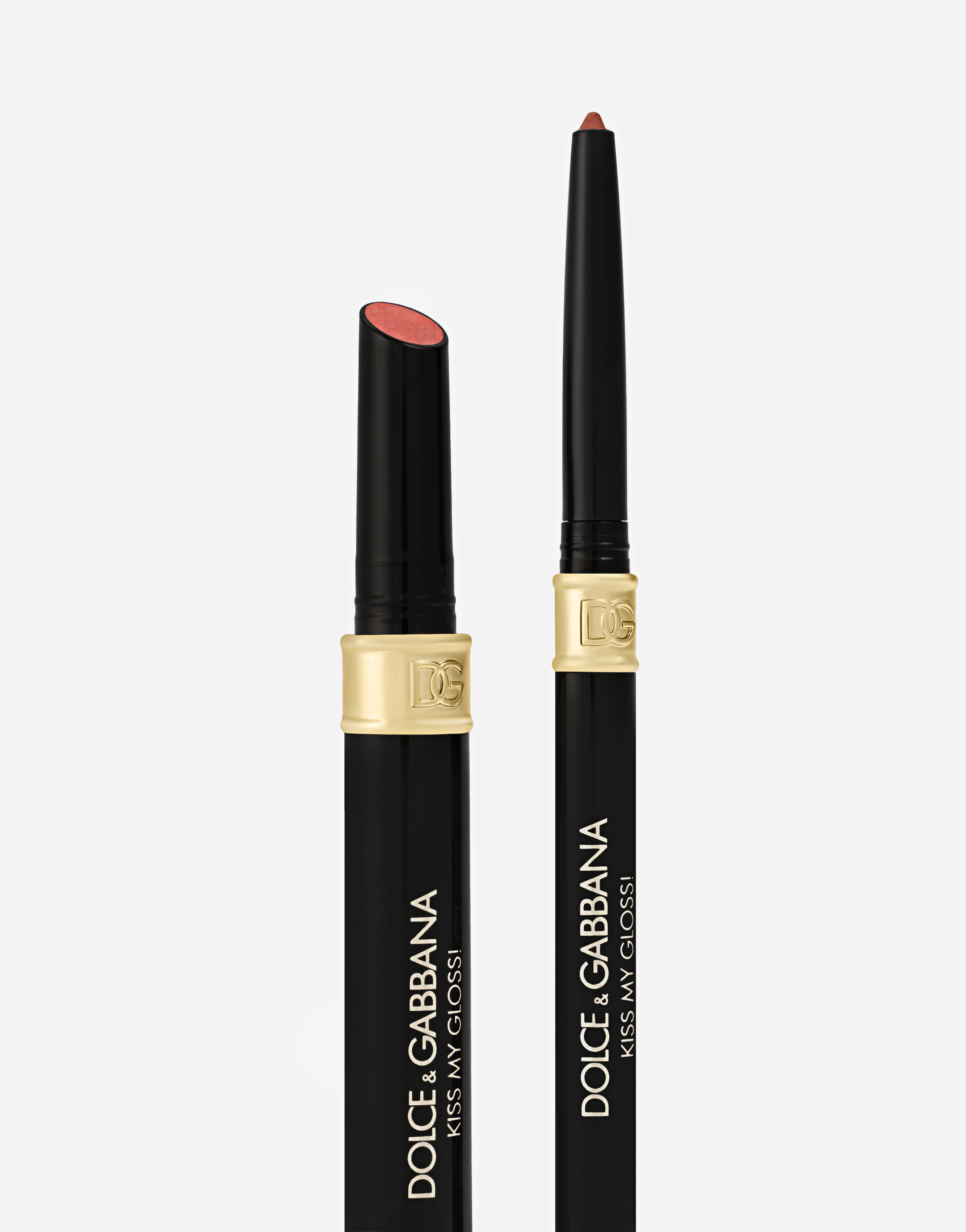 Dolce & Gabbana Kiss My Gloss! In 01 Whisper - Rosey Pink Liner And Pink Perlescent Gloss