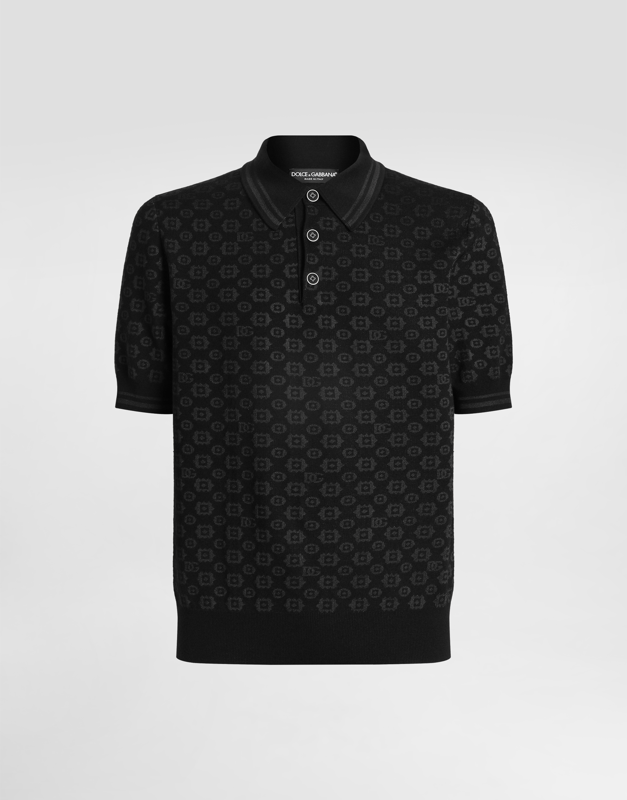 Micro-dot stitch polo shirt in Multicolor for Men | Dolce&Gabbana®