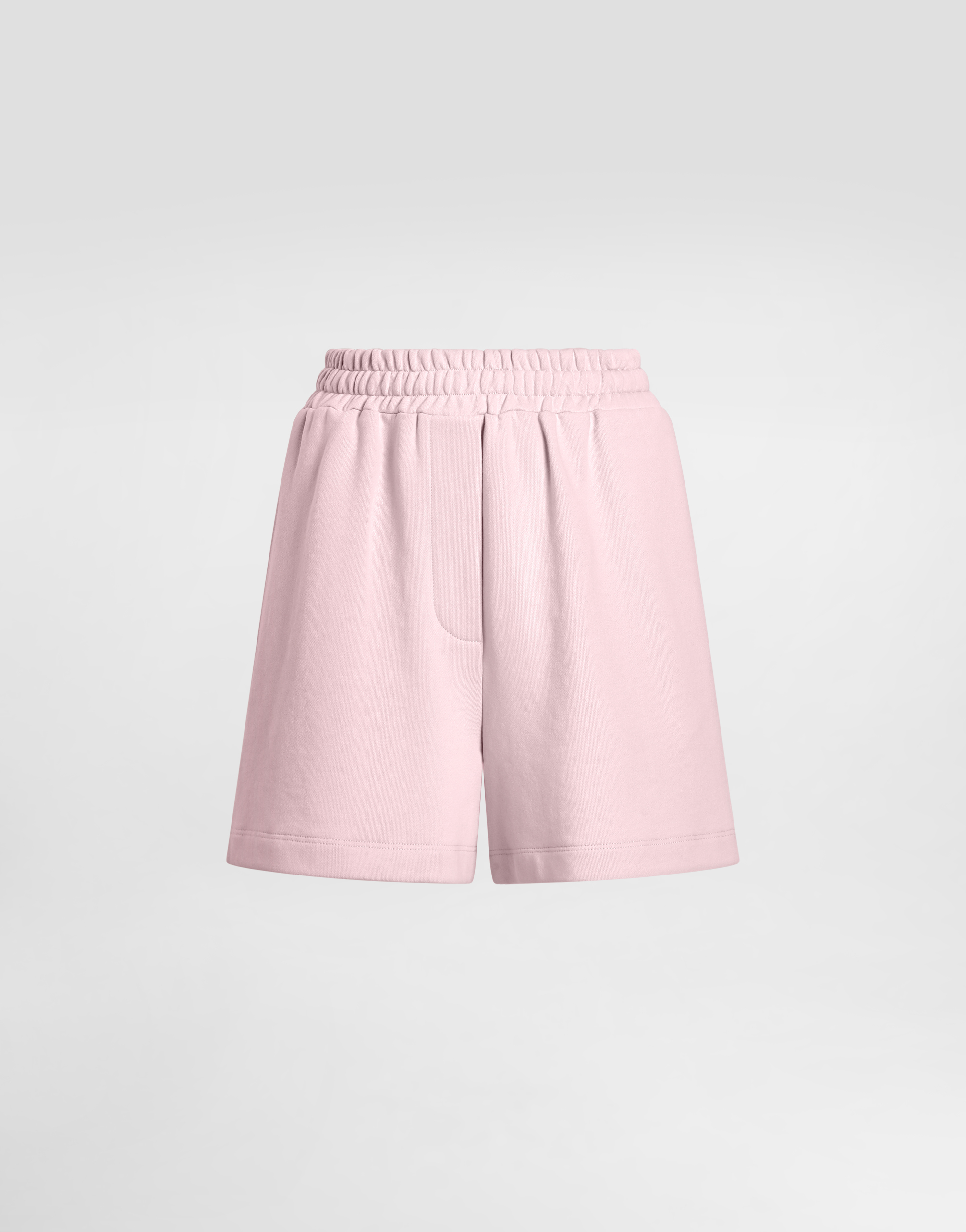 Dolce & Gabbana Jersey Shorts With Raised Dg Logo Embroidery In Pink