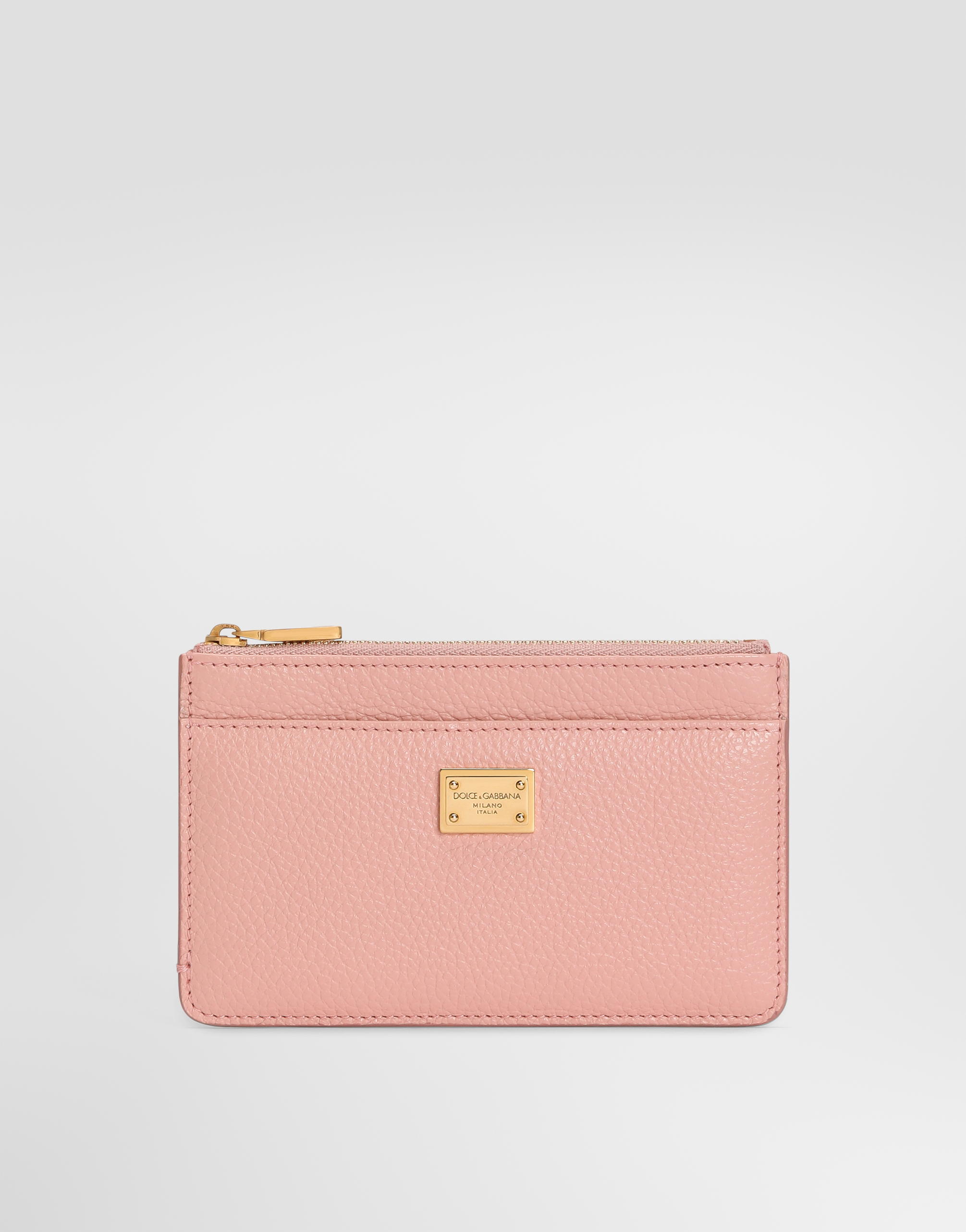 Calfskin card holder in Pink for Women | Dolce&Gabbana® US