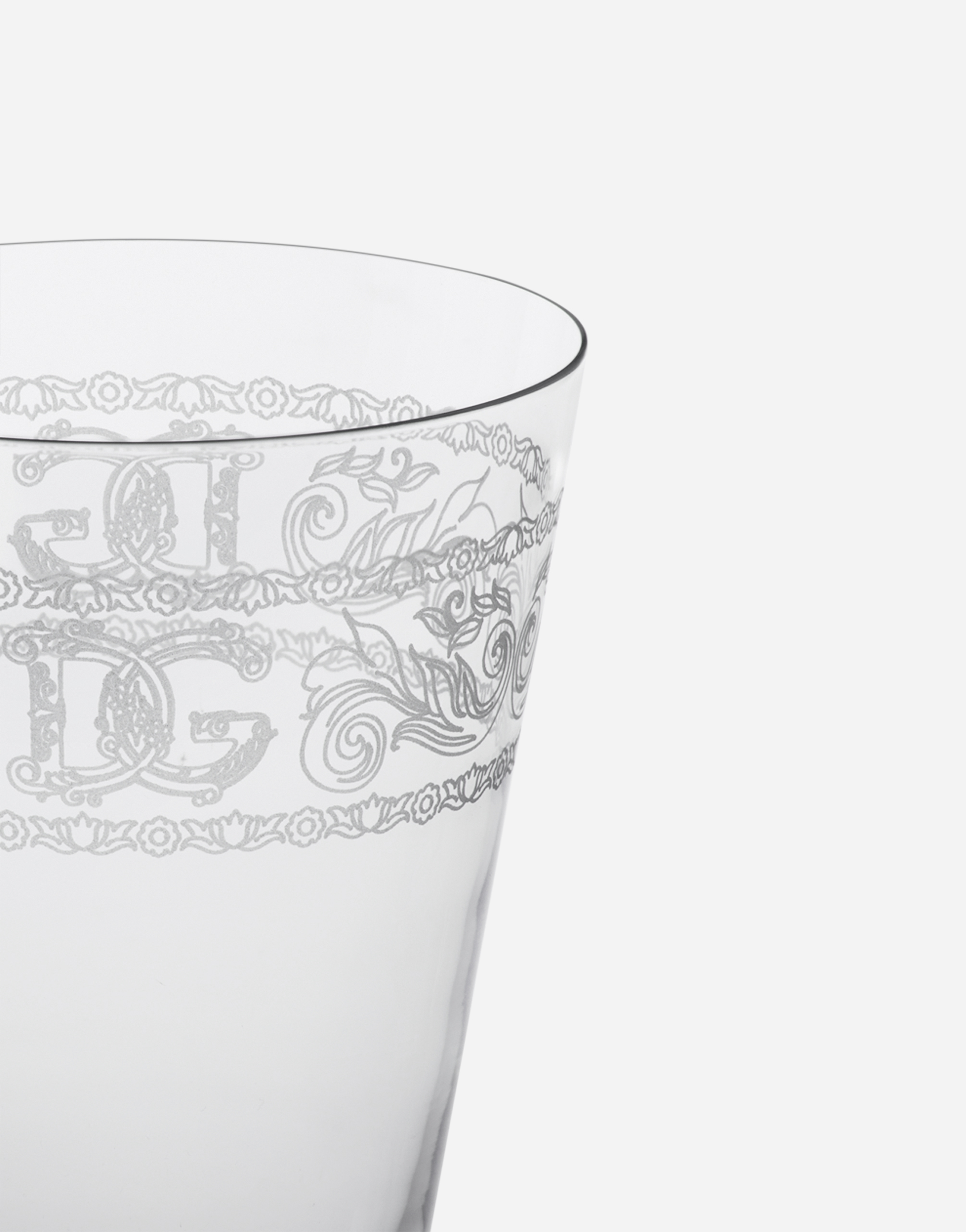 Dolce & Gabbana Set 2 Water Glasses In Multicolor